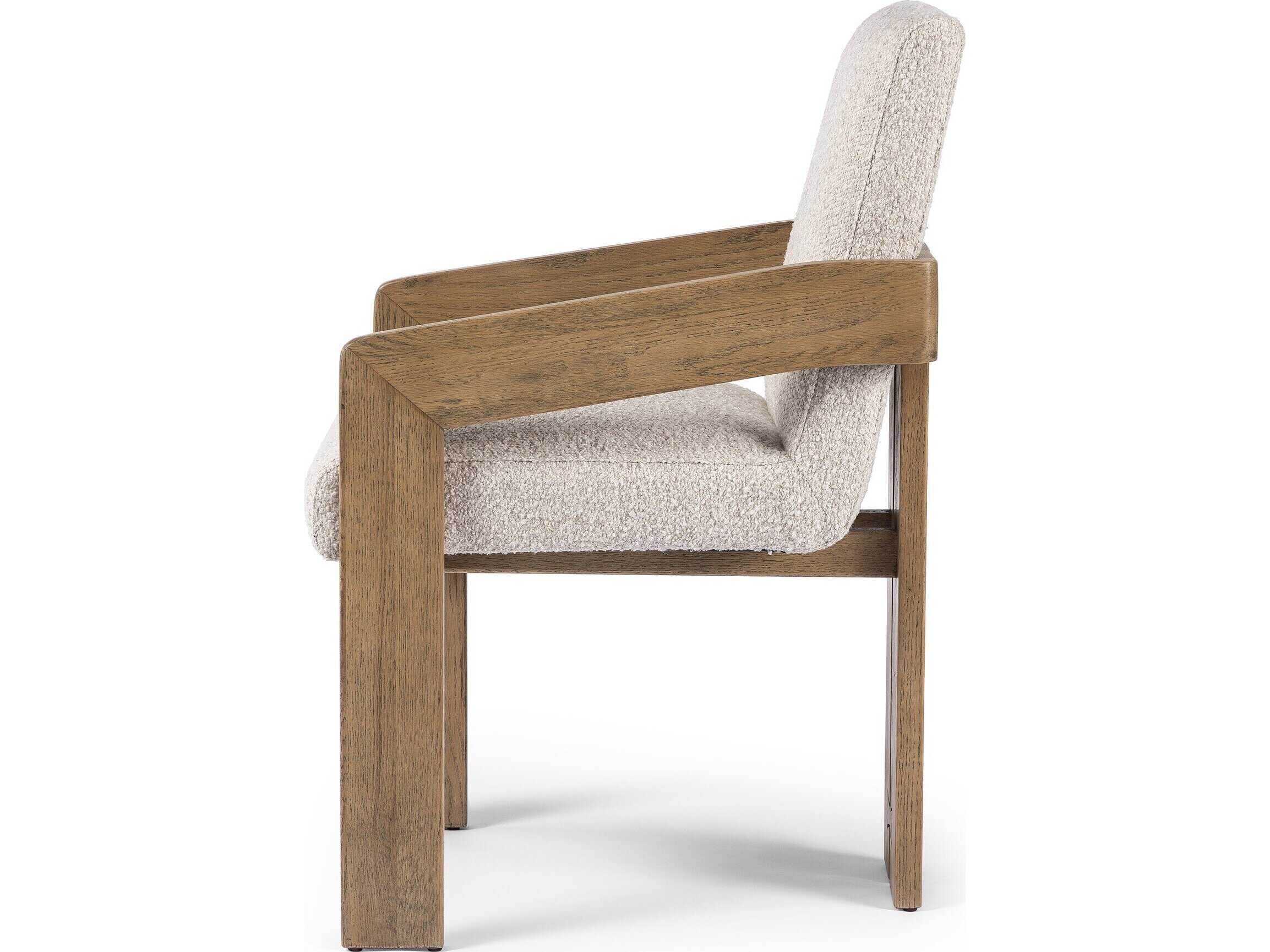 Four Hands Ashford Roxy Somerton Ash Upholstered Oak Wood Dining Armchair