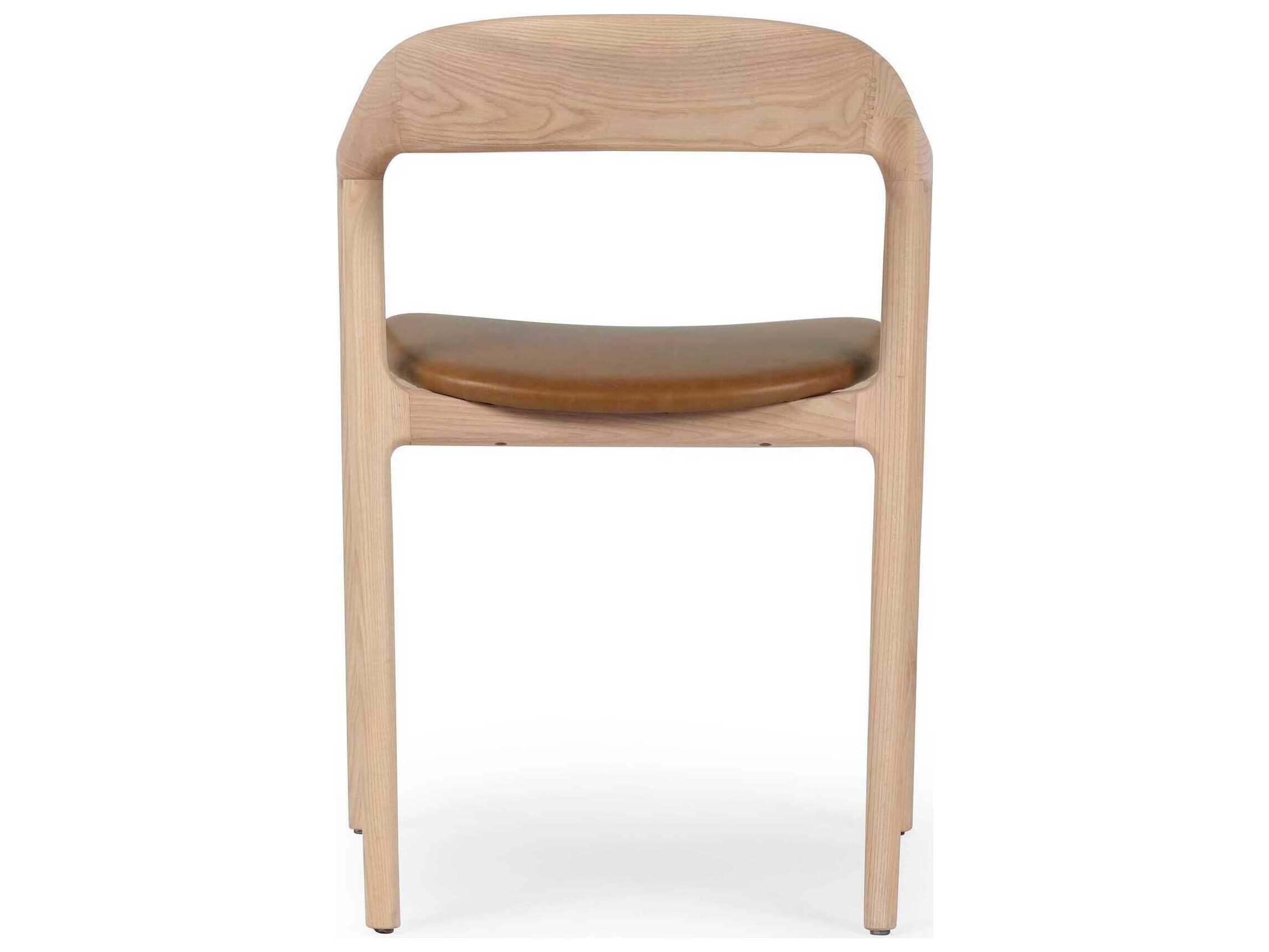 Four Hands Allston Amare Sonoma Butterscotch Leather Dining Armchair