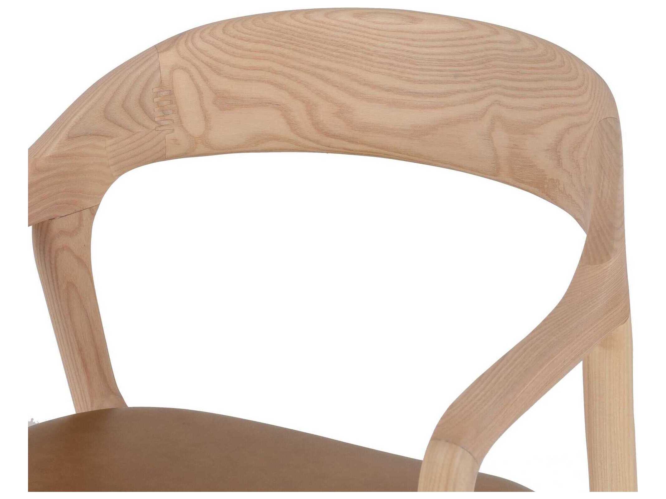 Four Hands Allston Amare Sonoma Butterscotch Leather Dining Armchair