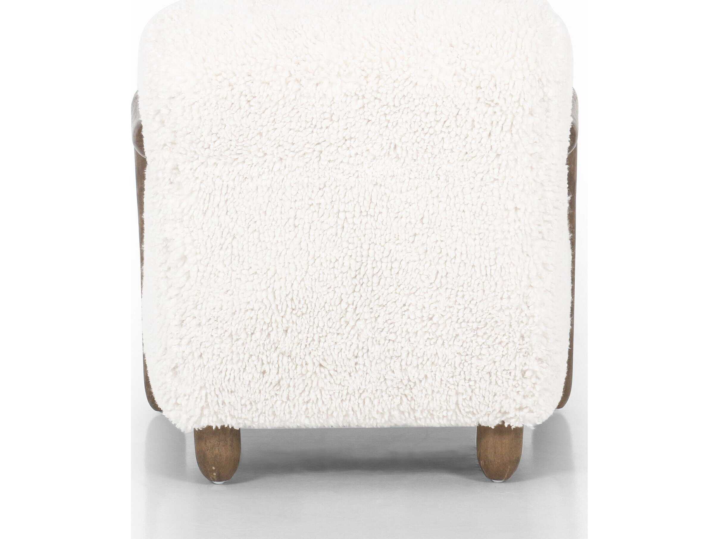Luxecor Globetrotter Aniston White Fur Accent Chair
