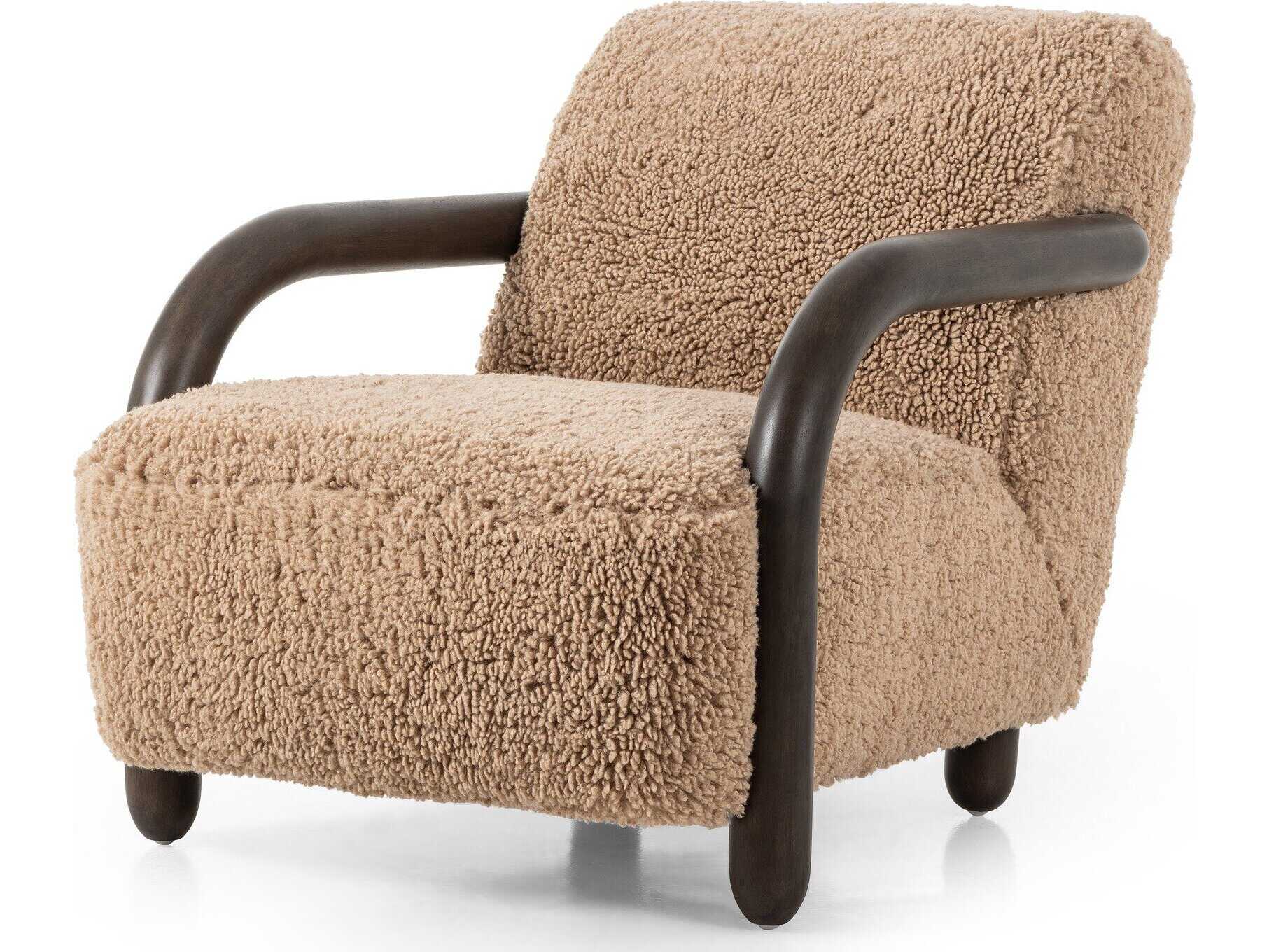 Four Hands Kensington Aniston Brown Fur Accent Chair