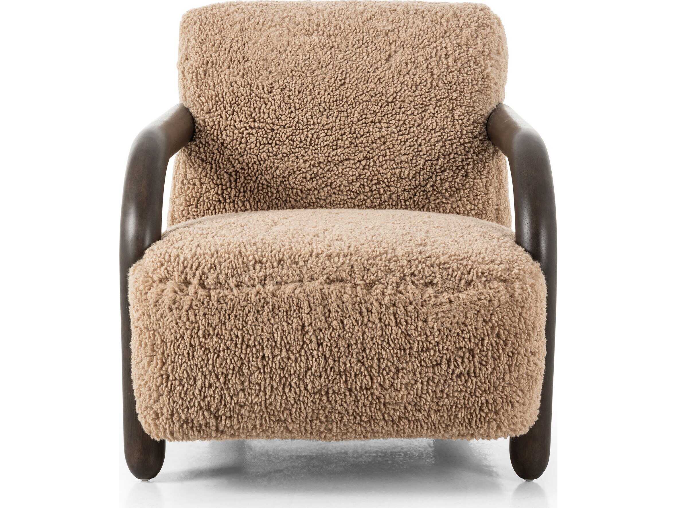 Four Hands Kensington Aniston Brown Fur Accent Chair