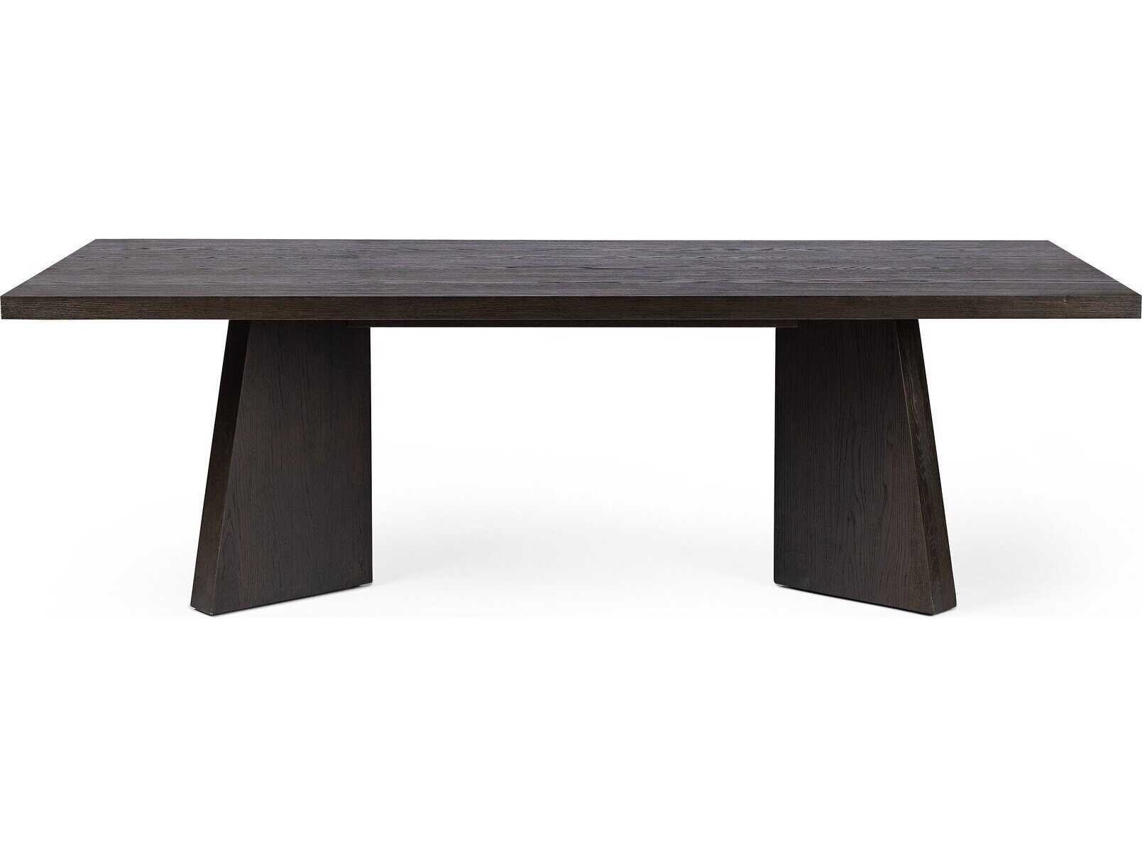 Four Hands Wells Shavano Rectangular Wood Espresso Oak Veneer Dining Table