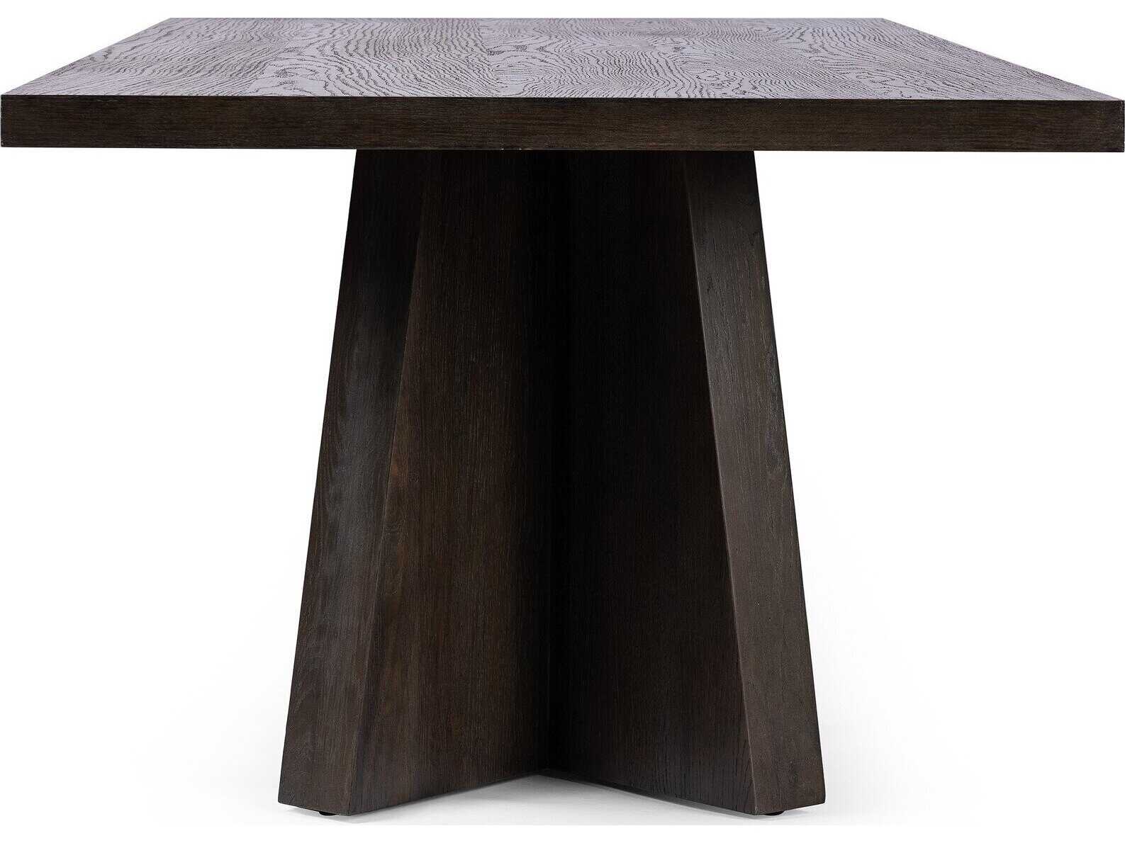 Four Hands Wells Shavano Rectangular Wood Espresso Oak Veneer Dining Table