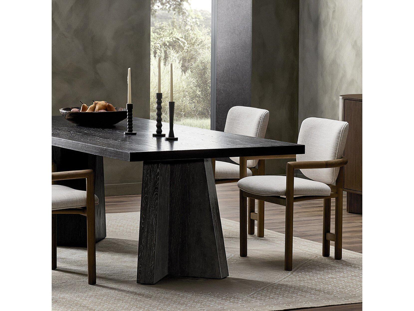 Four Hands Wells Shavano Rectangular Wood Espresso Oak Veneer Dining Table