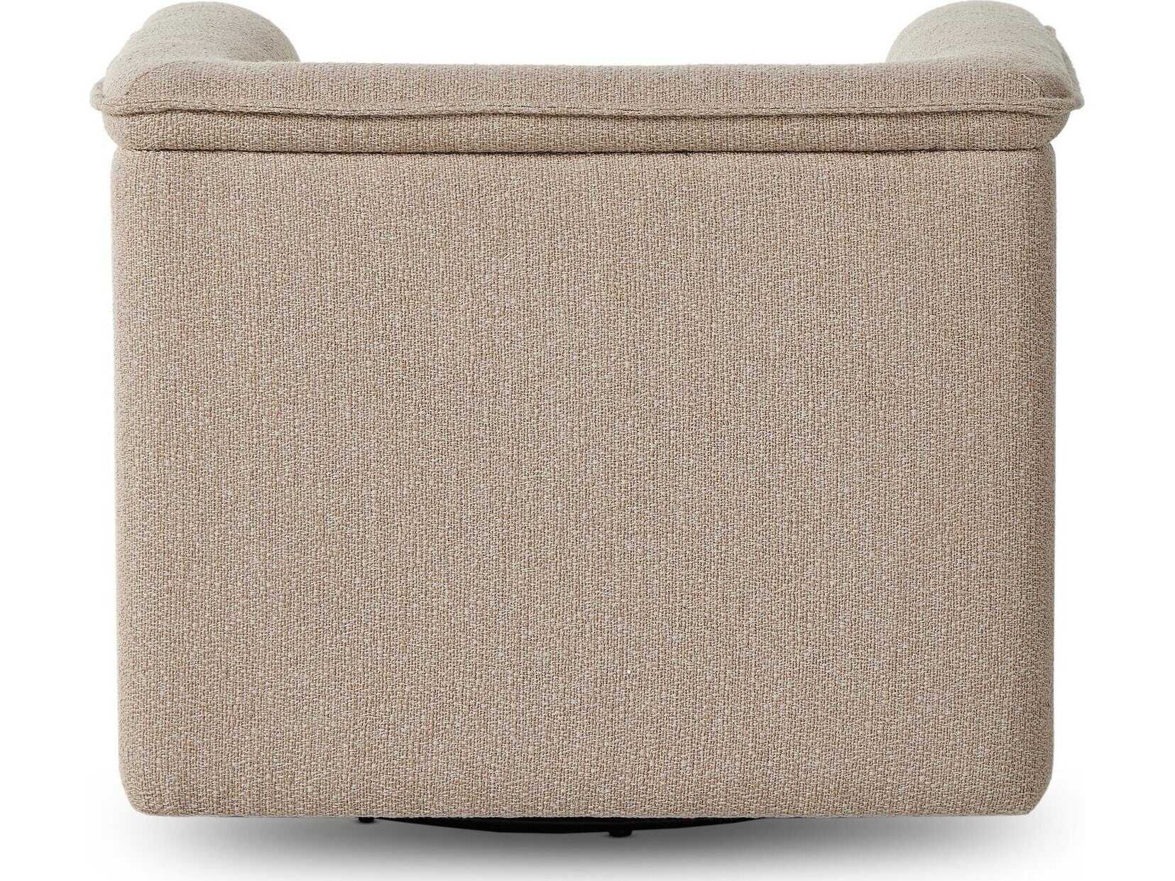 Four Hands Kensington Wellborn Swivel Beige Fabric Accent Chair