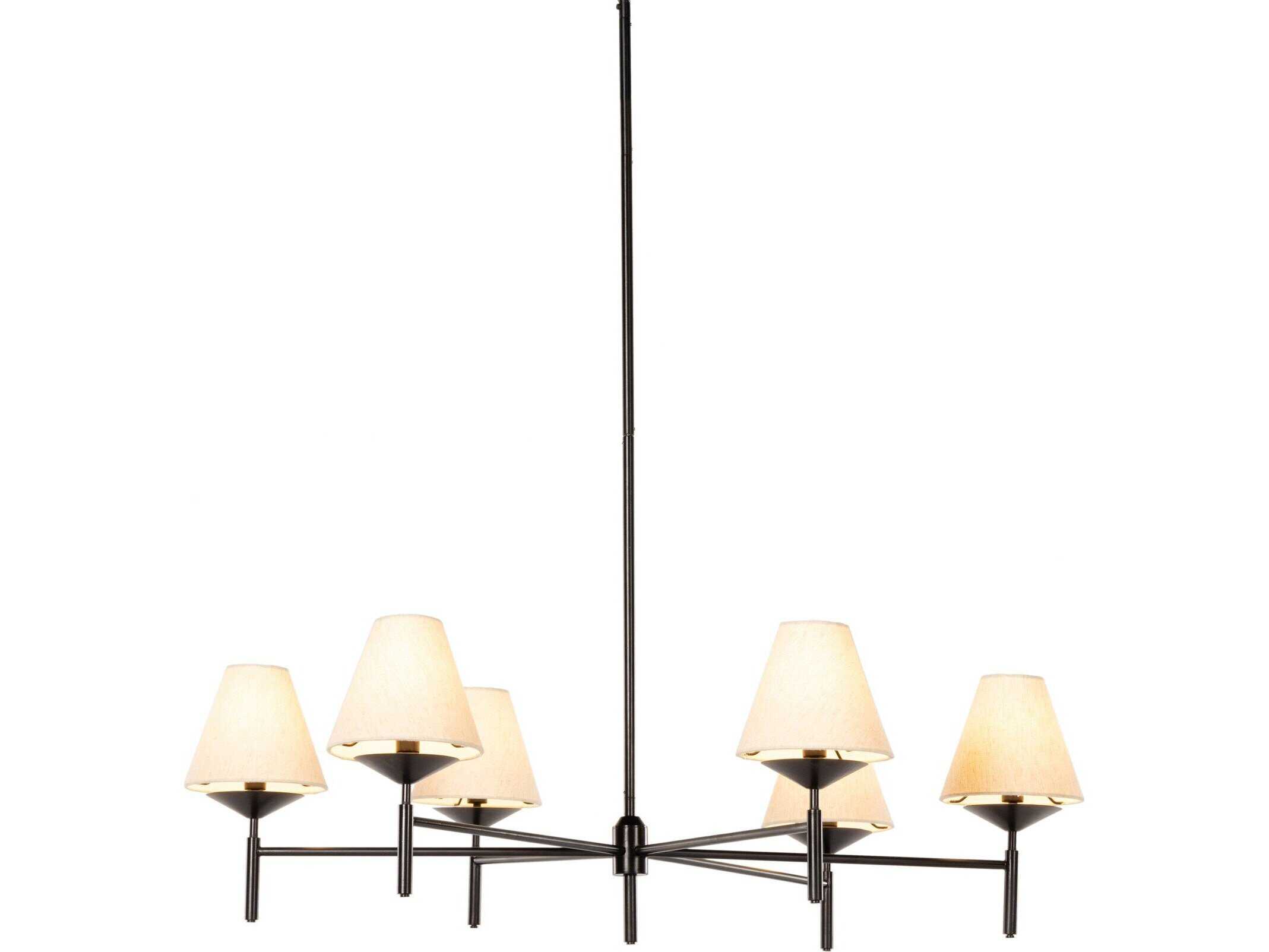 Four Hands Hutton Dodie Jet Black Chandelier