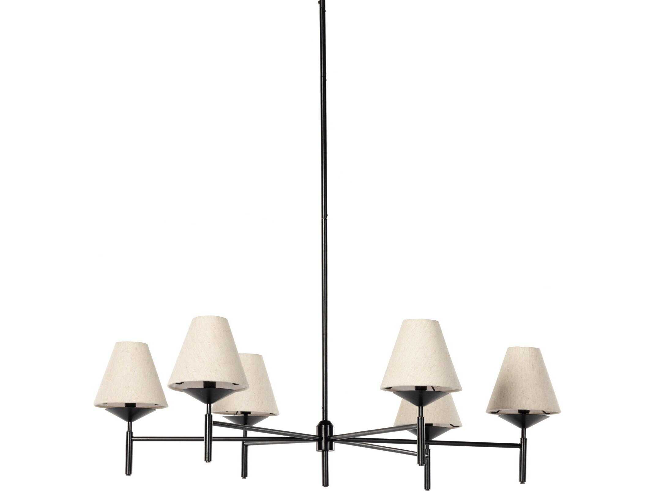 Four Hands Hutton Dodie Jet Black Chandelier