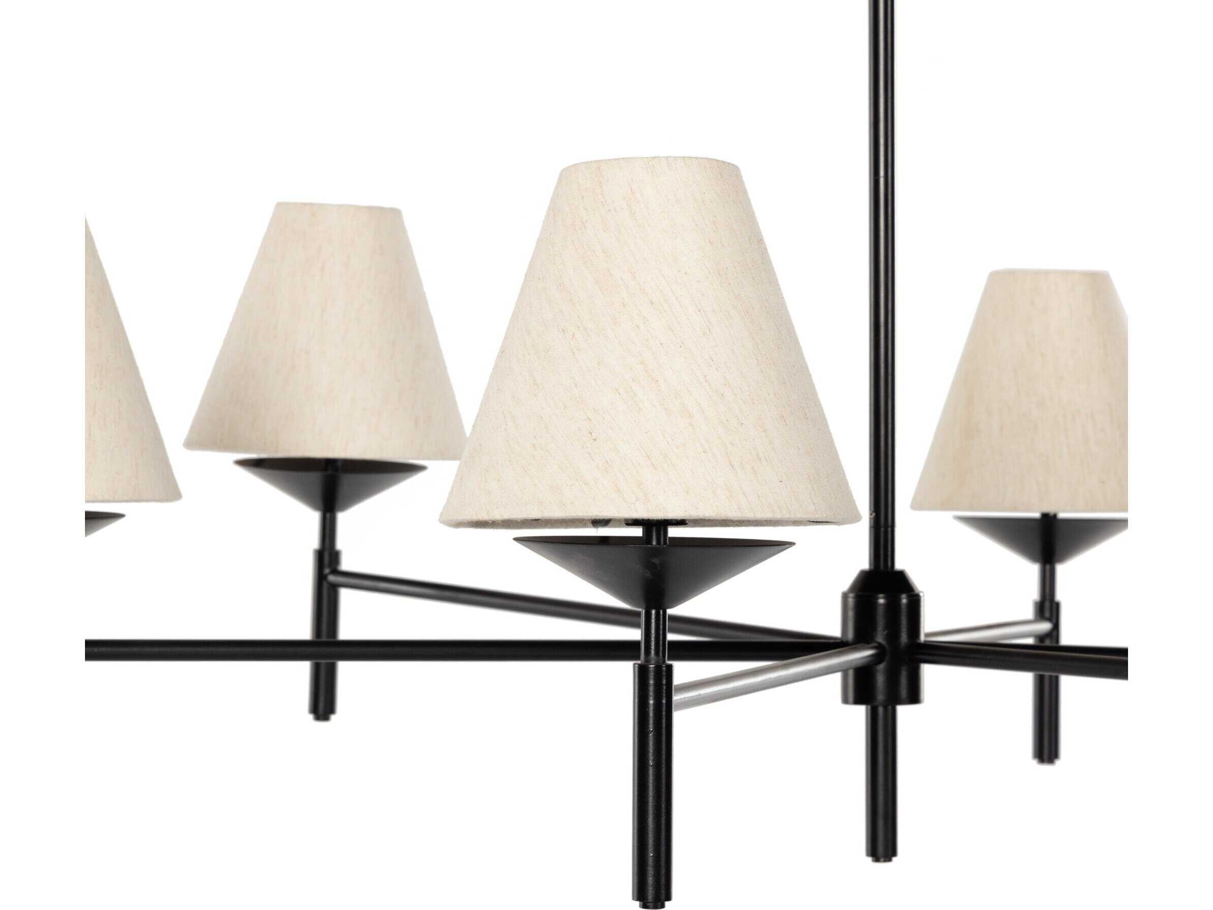 Four Hands Hutton Dodie Jet Black Chandelier