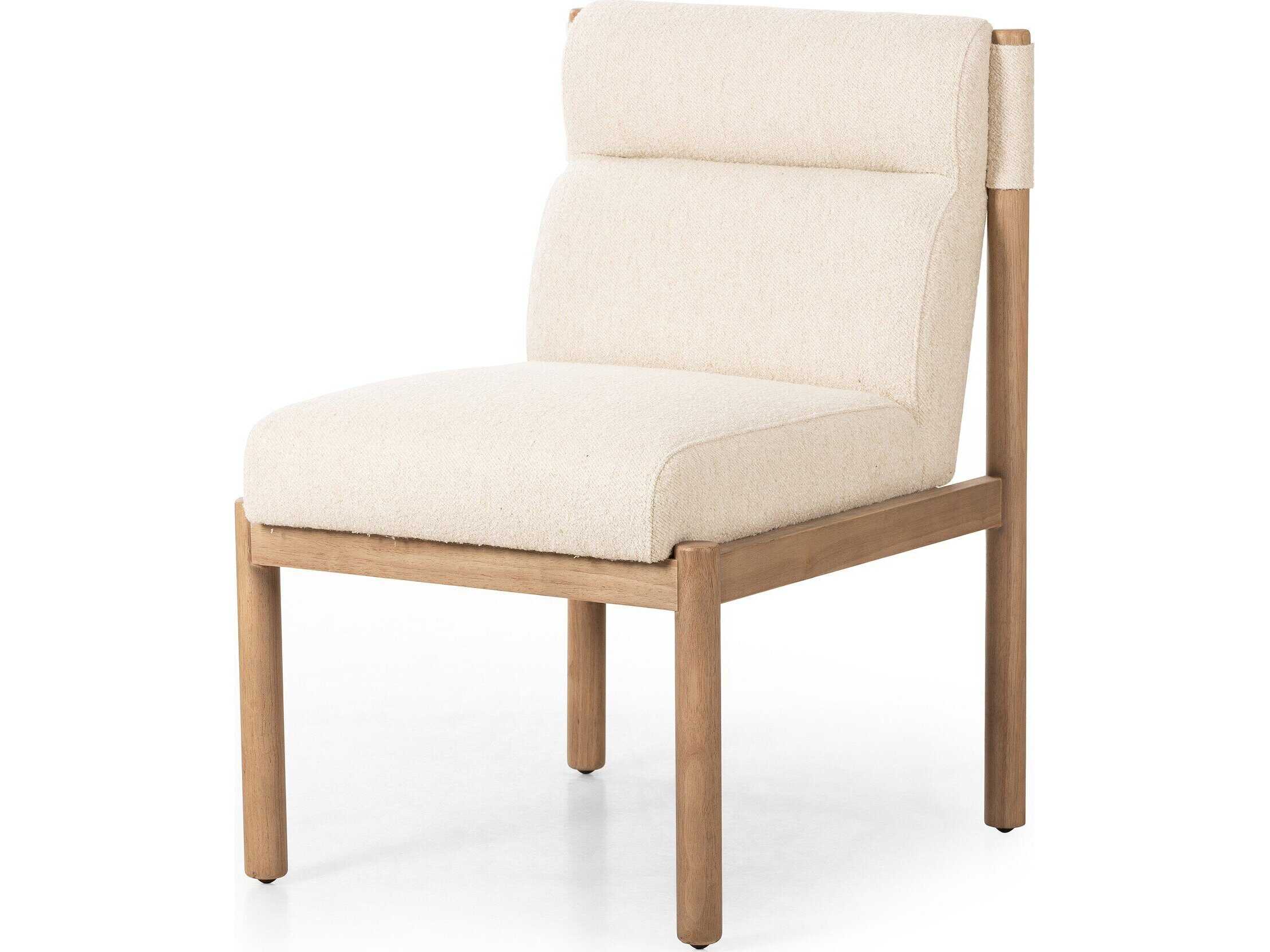 Four Hands Caswell Kiano Parrawood Beige Upholstered Side Dining Chair