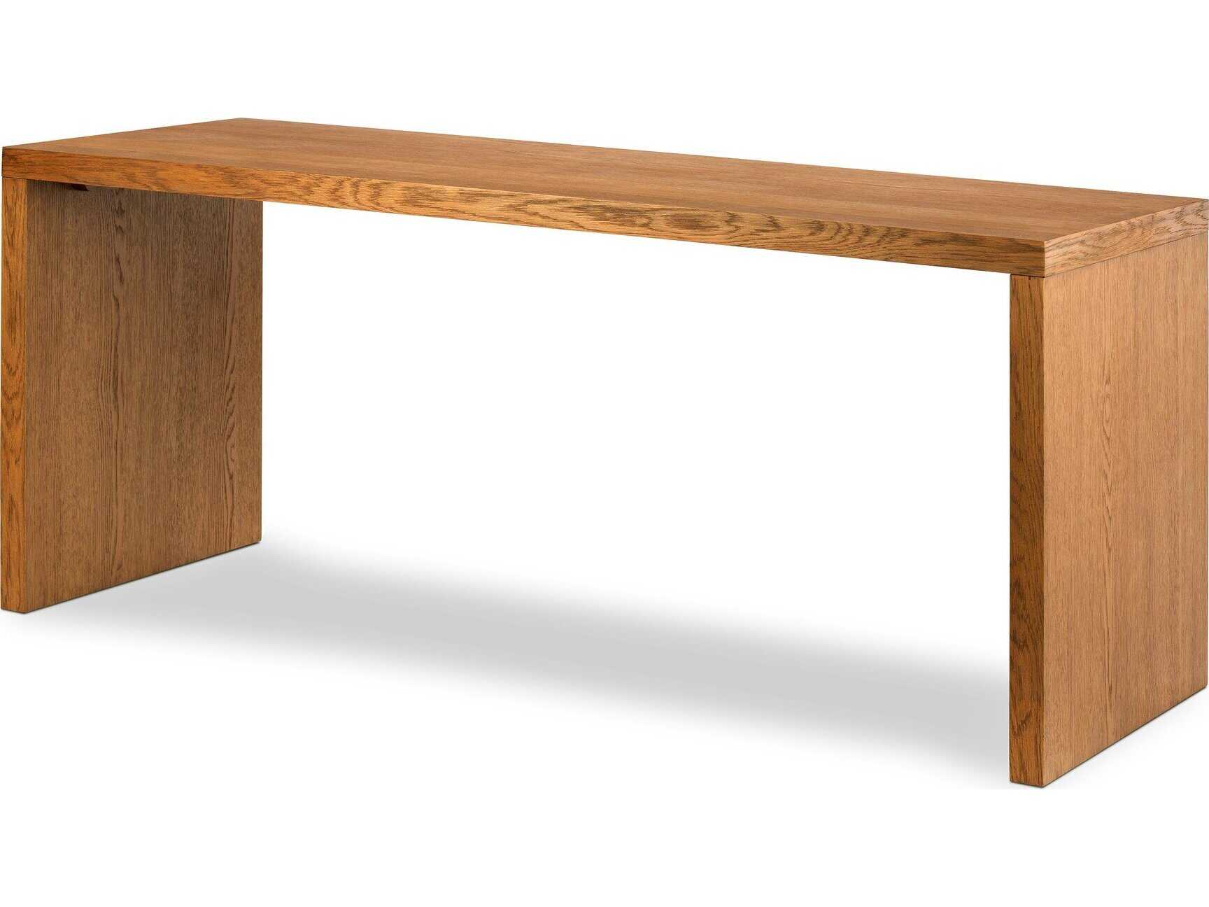 Four Hands Bolton Posada Amber Oak Veneer Brown Wood Writing Desk