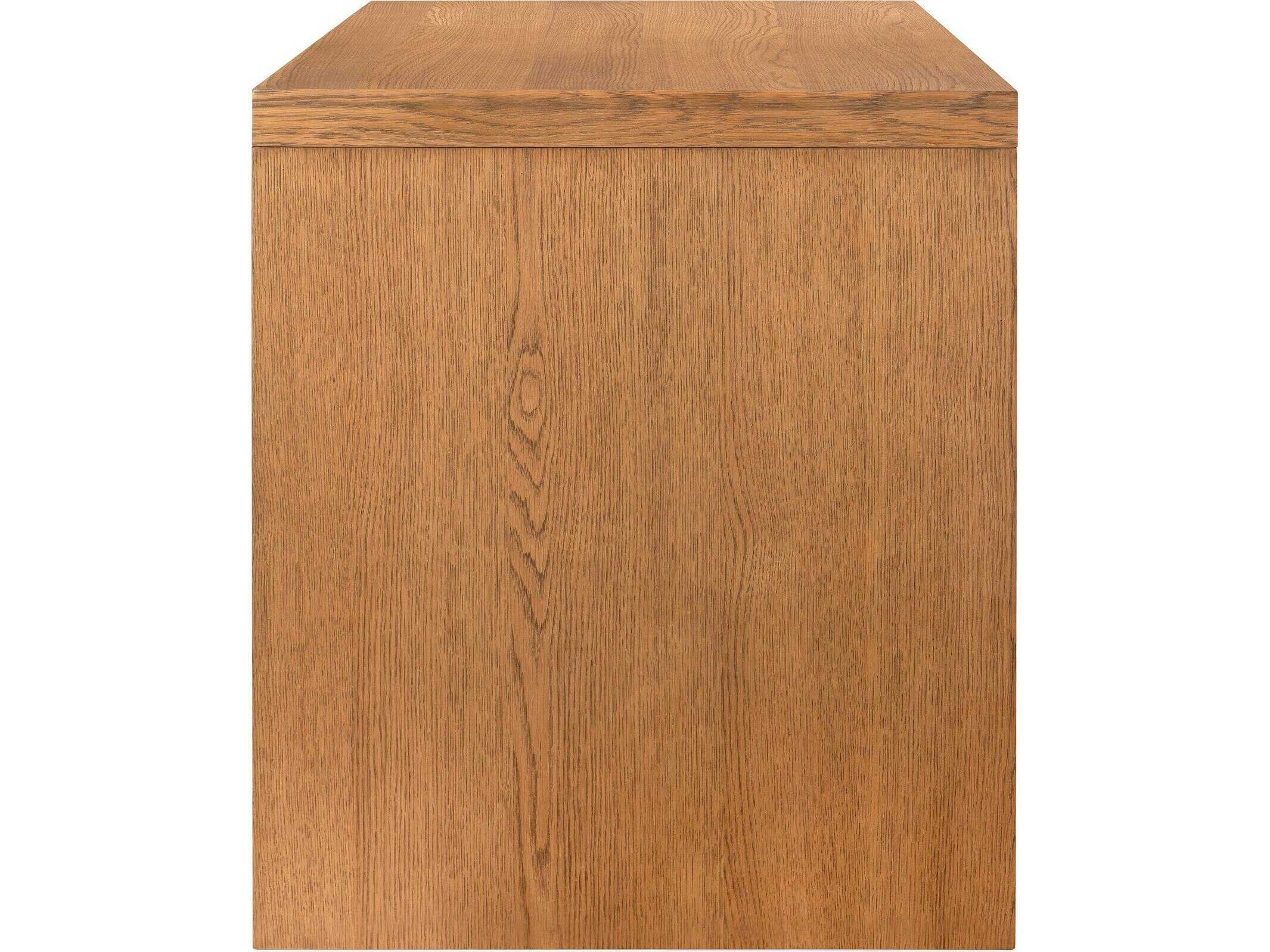 Four Hands Bolton Posada Amber Oak Veneer Brown Wood Writing Desk