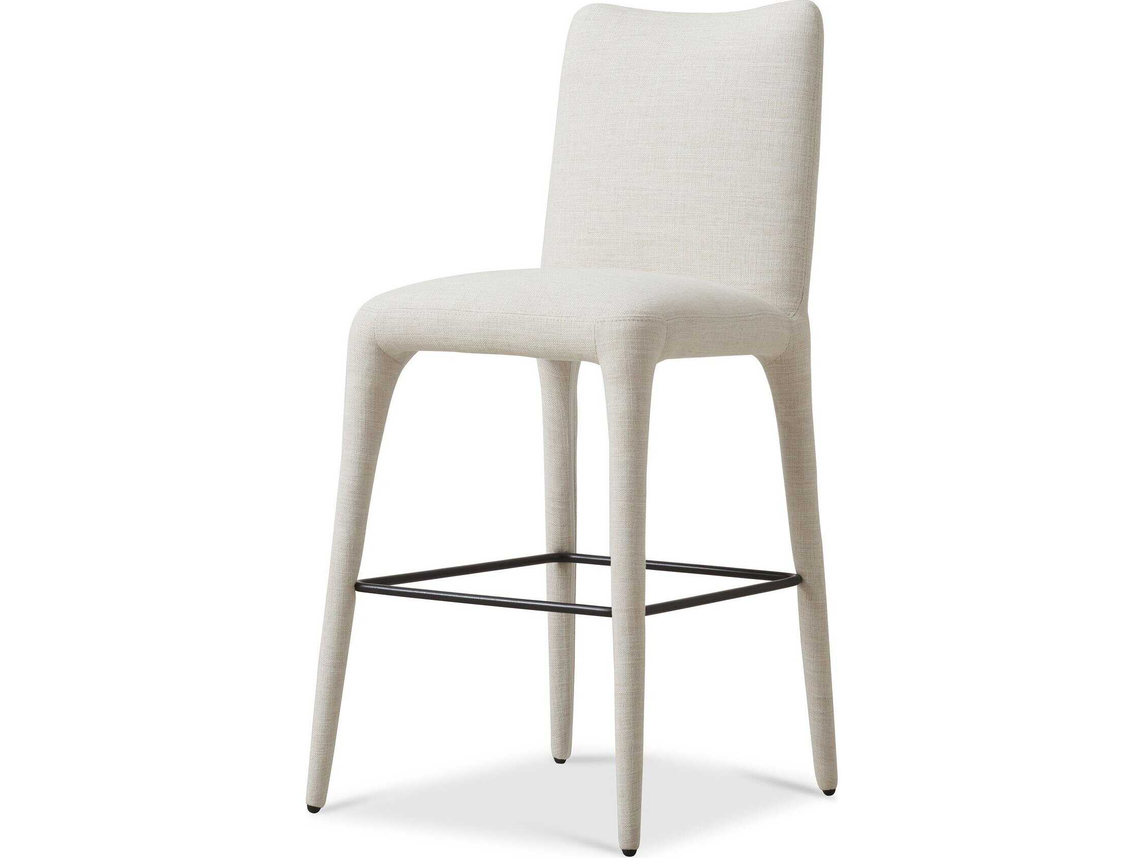 Four Hands Carnegie Monza Stool-Mixt Linen Natural-Bar