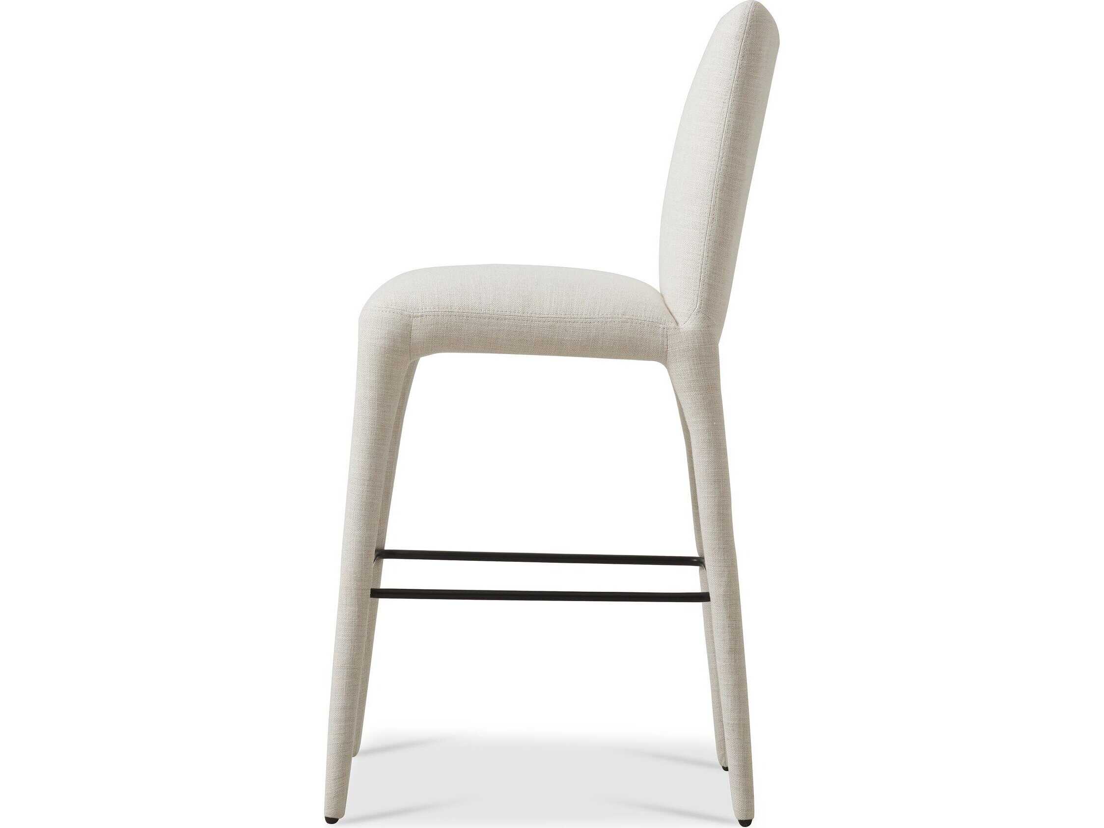Four Hands Carnegie Monza Stool-Mixt Linen Natural-Bar