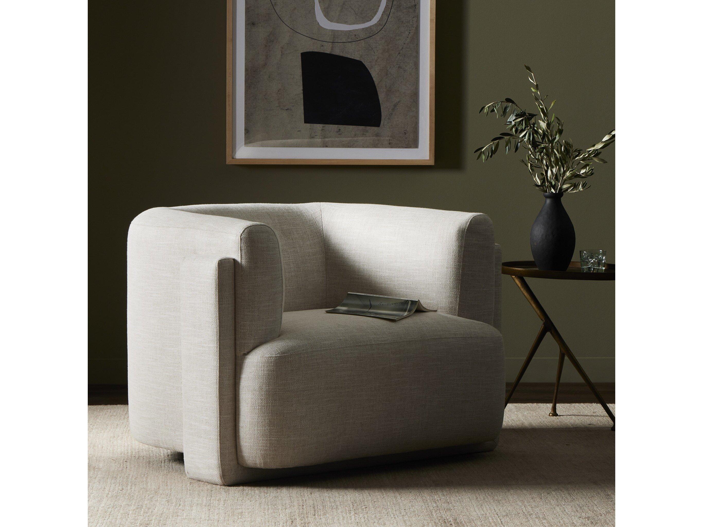 Four Hands Grayson Hartley Cream Fabric Accent Chair