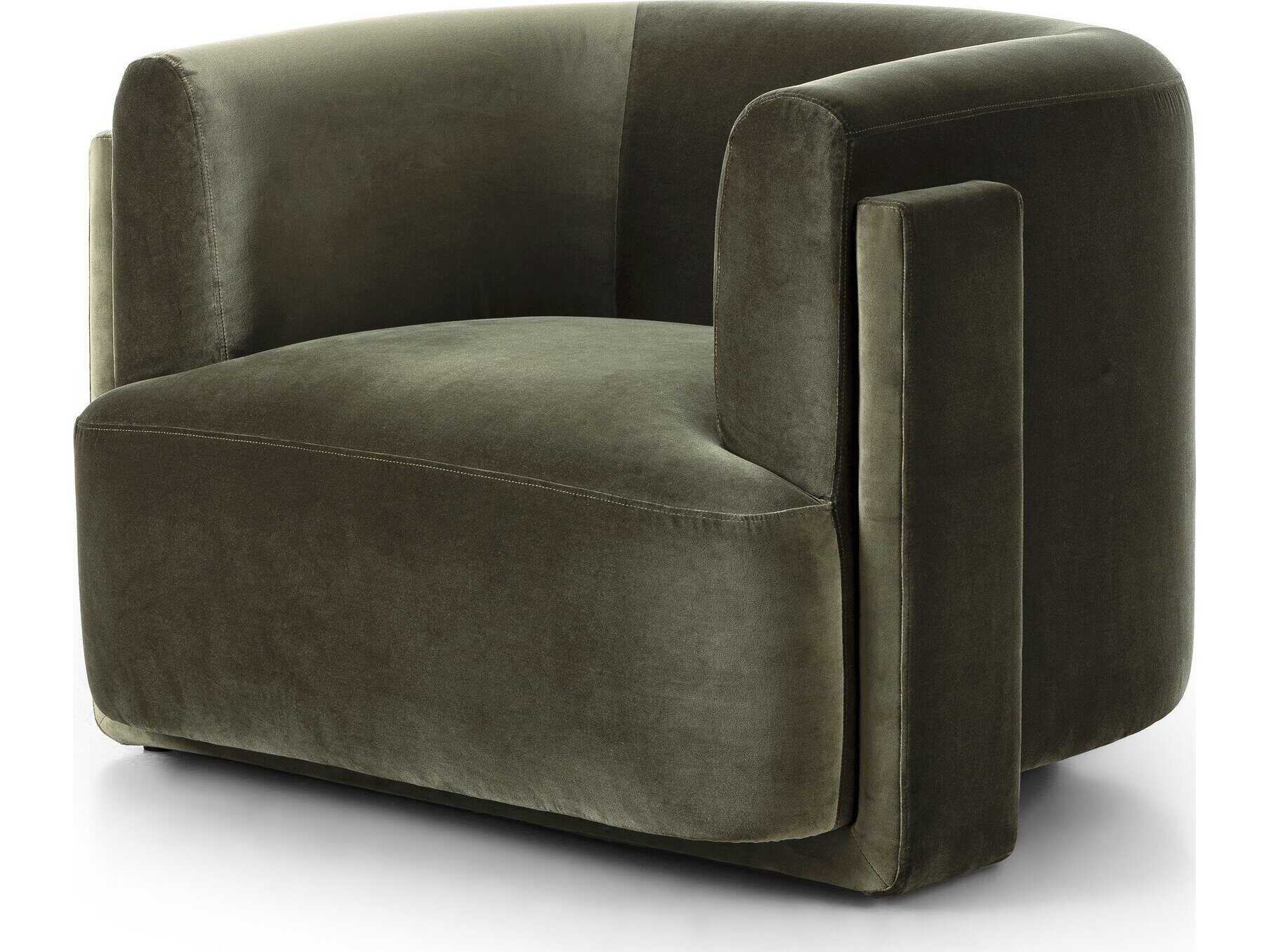 Four Hands Grayson Hartley Surrey Olive Velvet Accent Chair