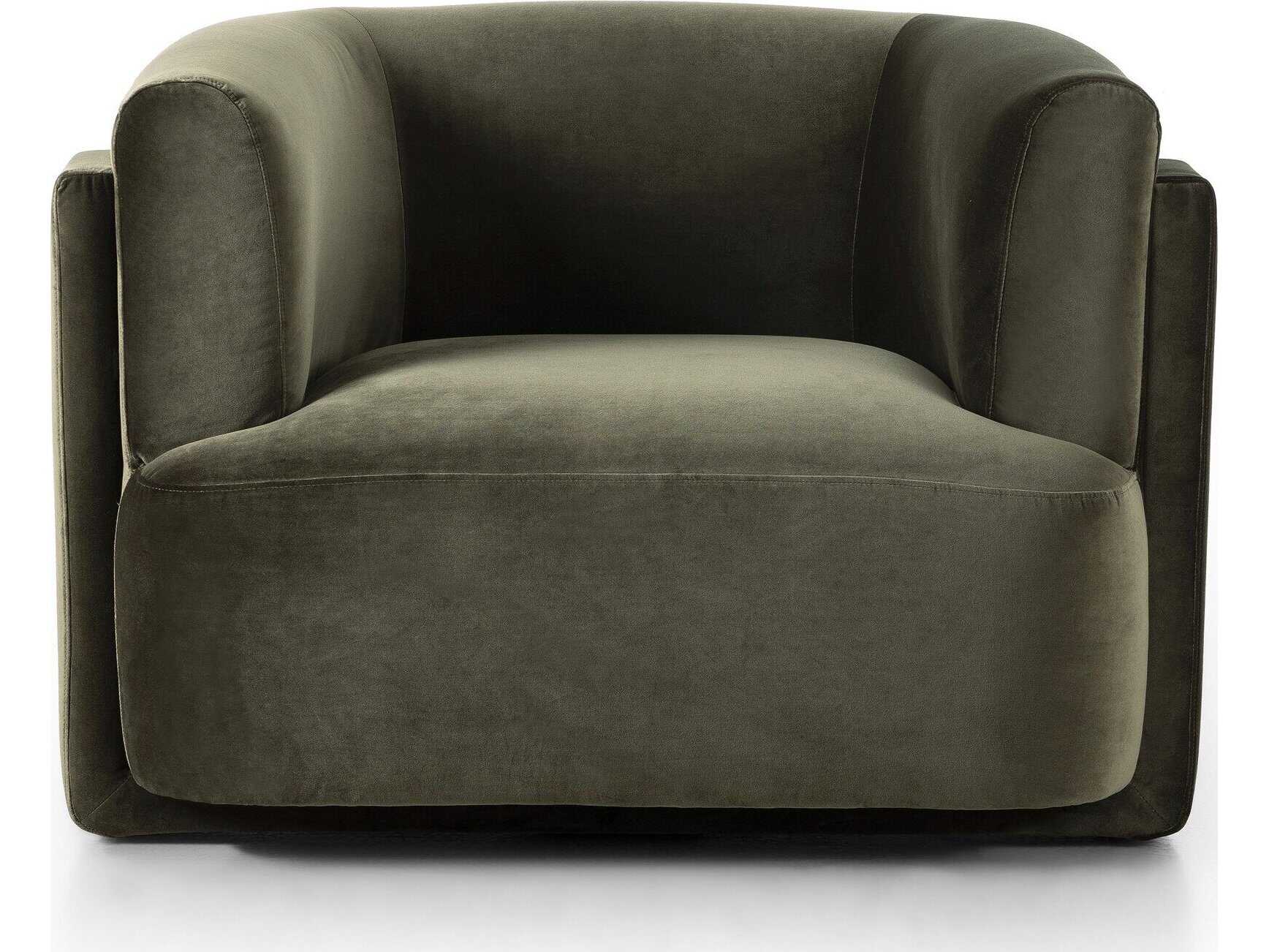 Four Hands Grayson Hartley Surrey Olive Velvet Accent Chair