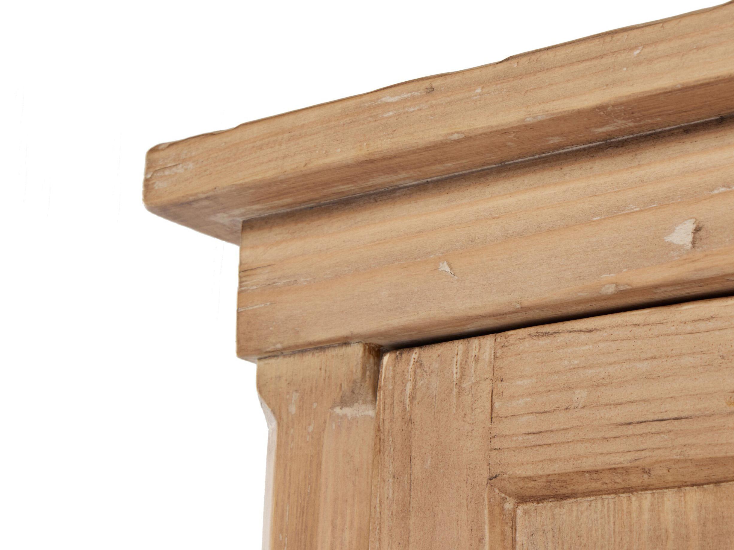 Four Hands Cordella Brimley Pine Wood Aged Light Distressed Copper Display Cabinet