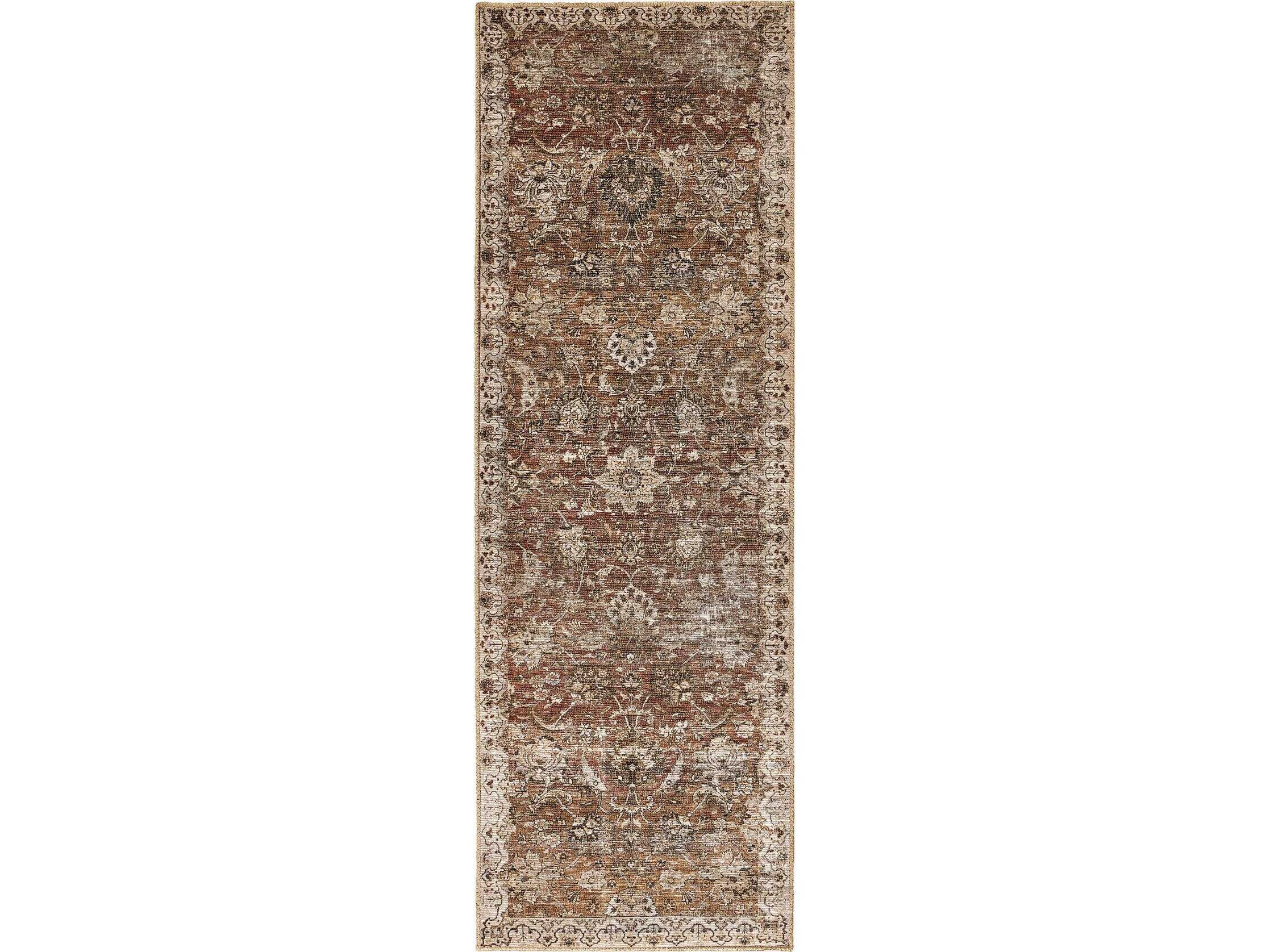 Four Hands Lucca Zari 4 x 5 Rust Rug