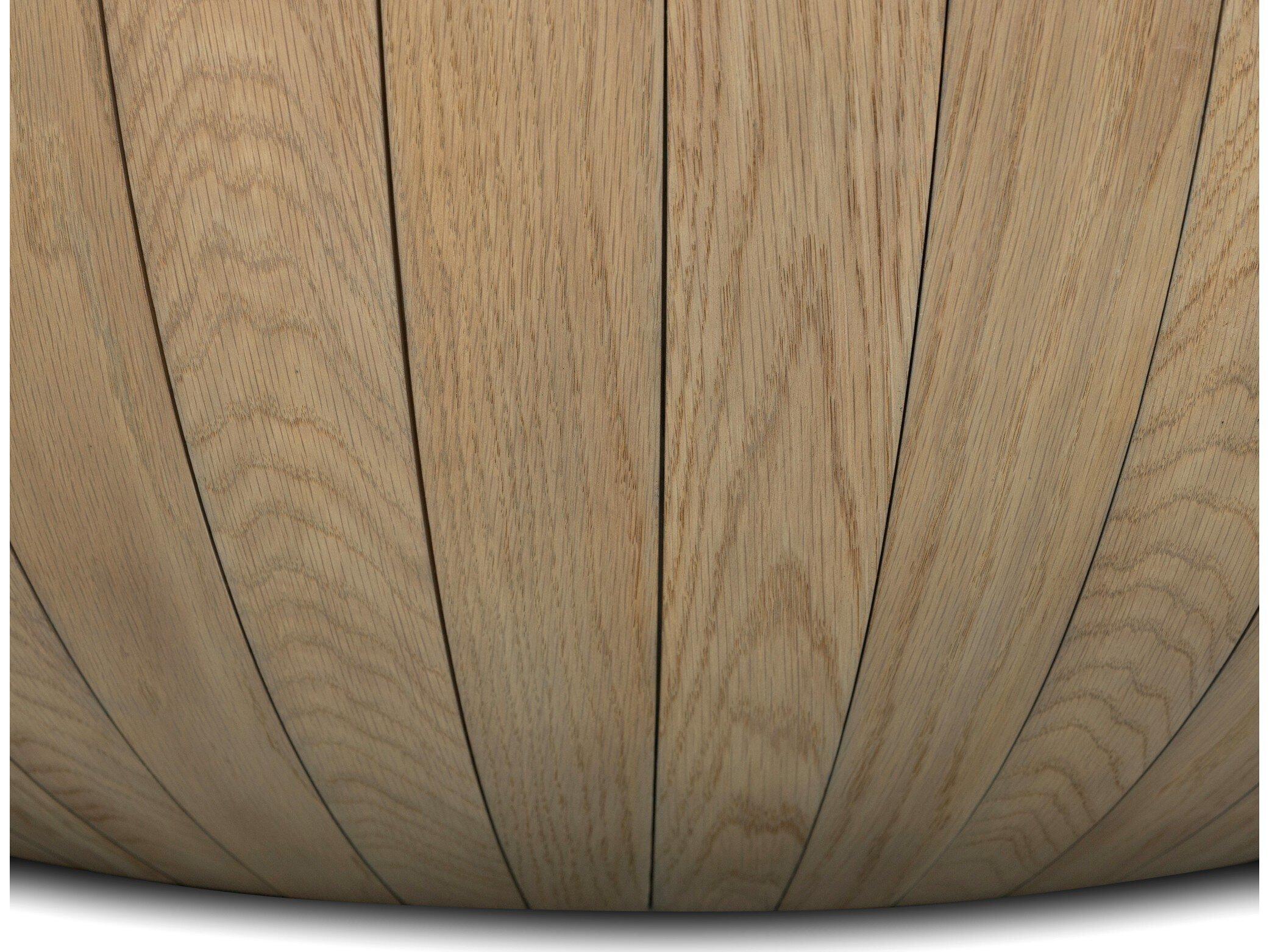 Four Hands Bina Ryan Natural Resawn Oak Round Wood Oak Coffee Table