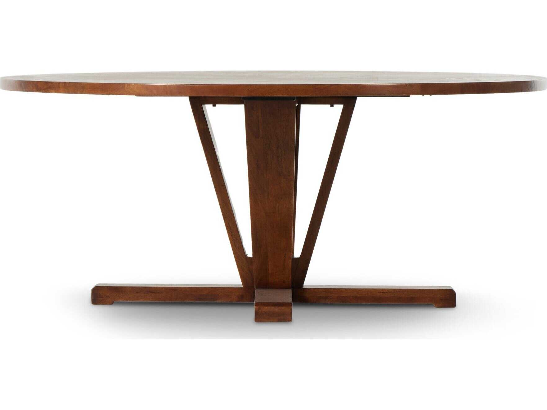 Four Hands Harmon Cobain Round Wood Reclaimed Mango Dining Table