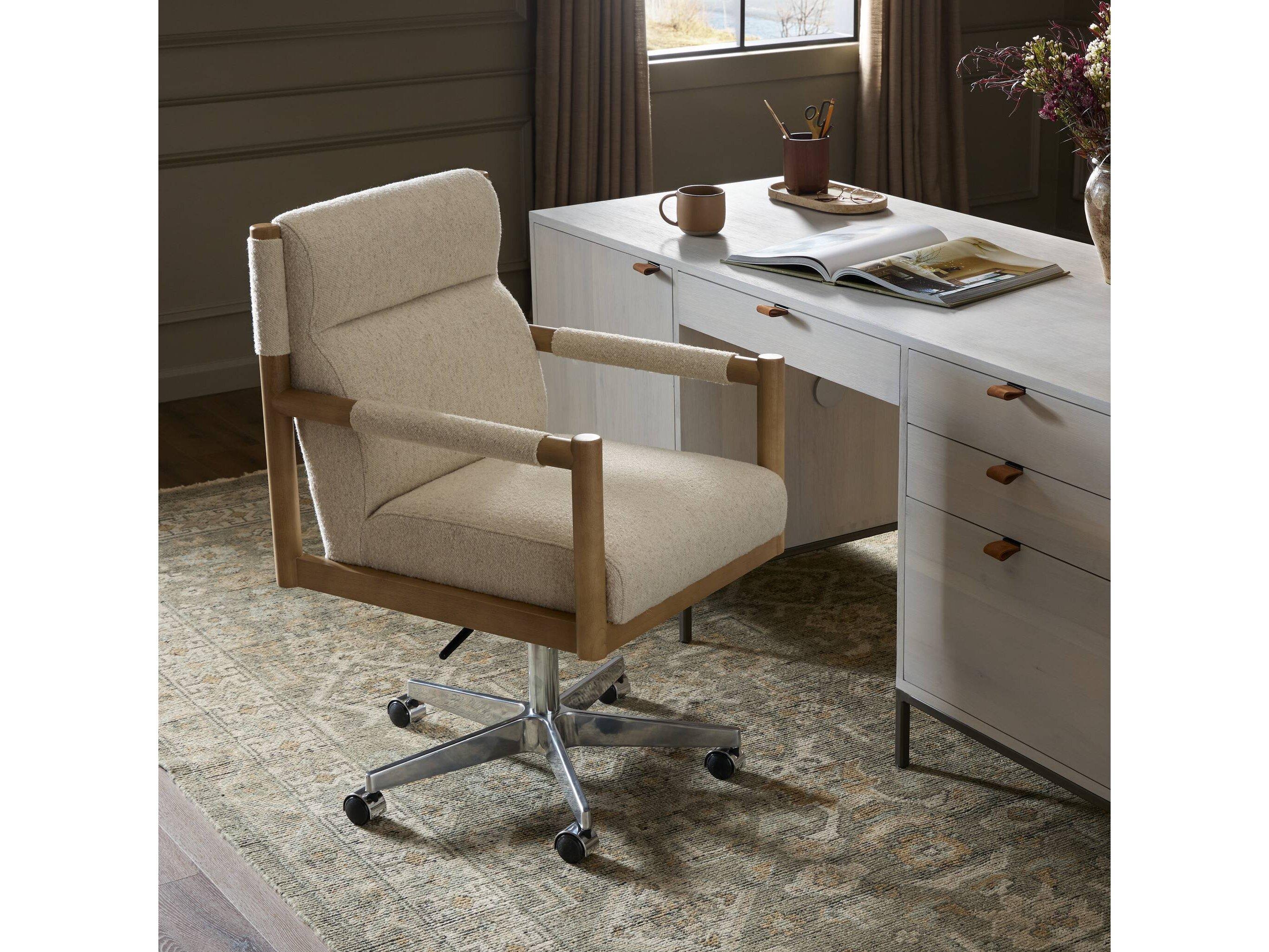Four Hands Caswell Kiano Charter Oatmeal Upholstered Desk Chair