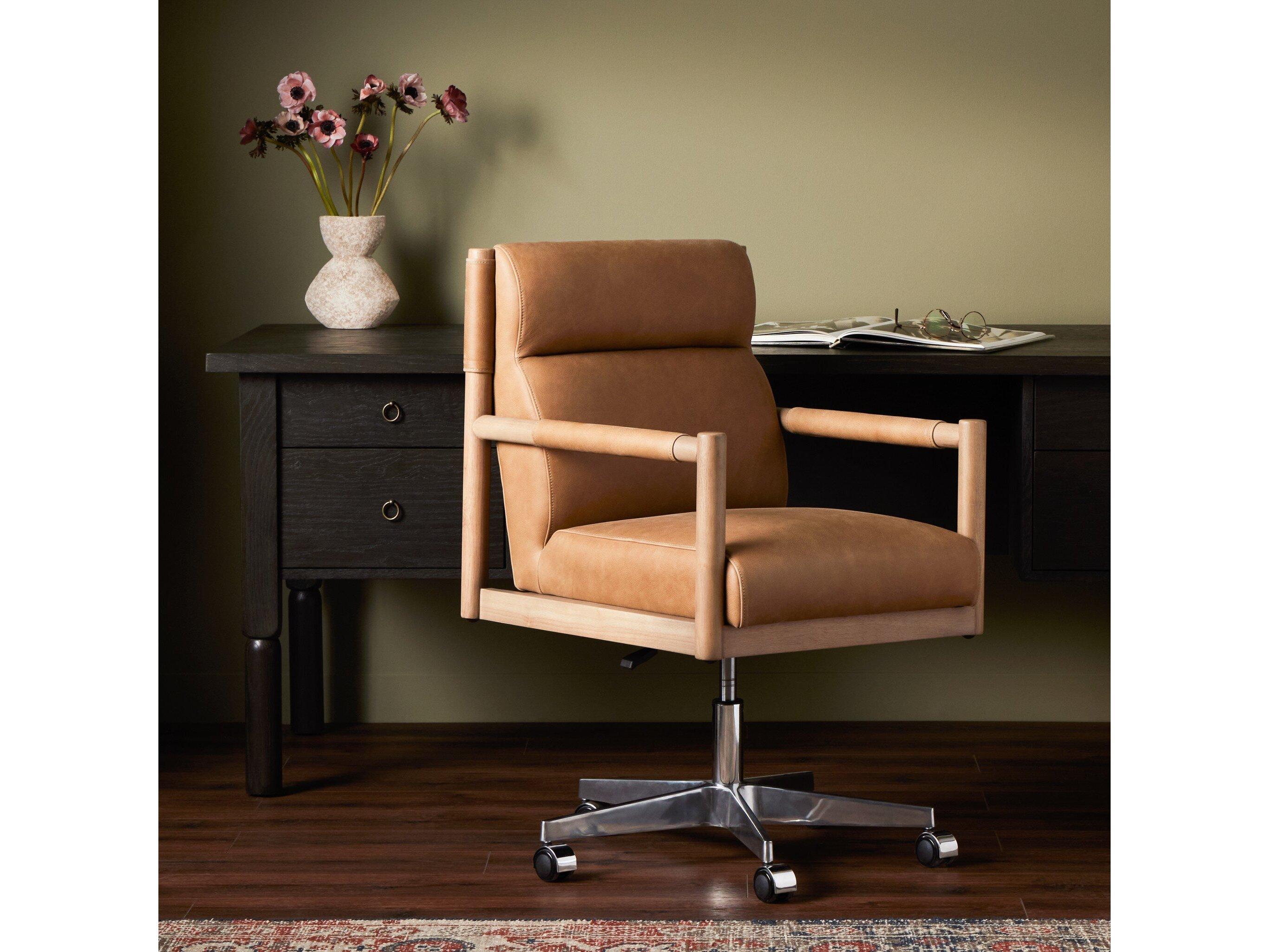Four Hands Caswell Kiano Palermo Drift Leather Desk Chair