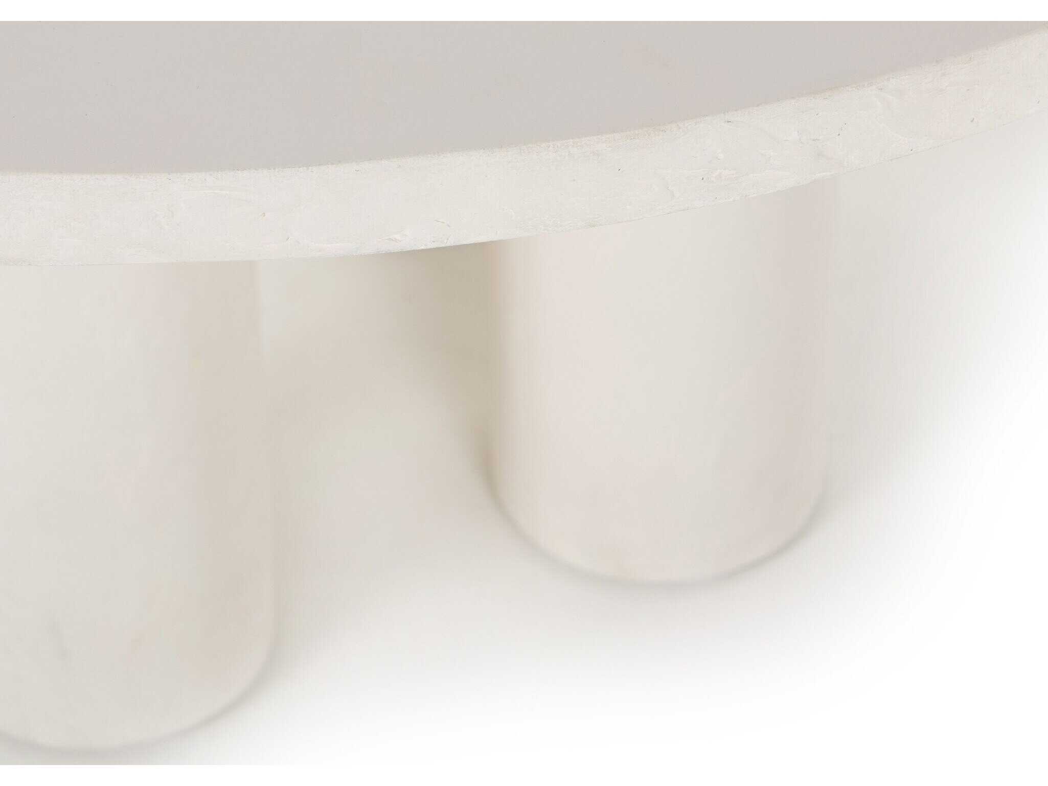 Four Hands Constantine Parra White Concrete Round Dining Table