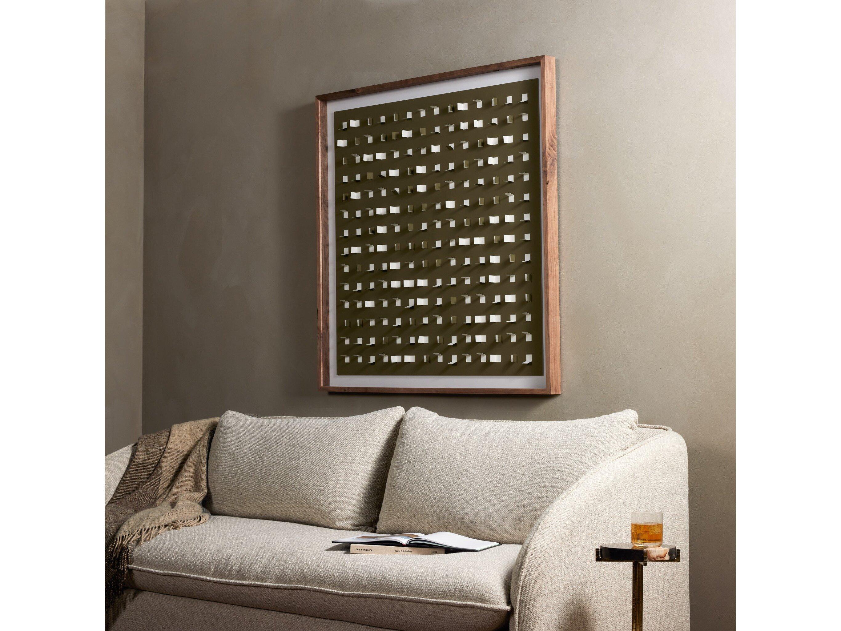 Four Hands Art Studio See Through Olive by FH Art Studio Rustic Walnut Canvas Wall Art