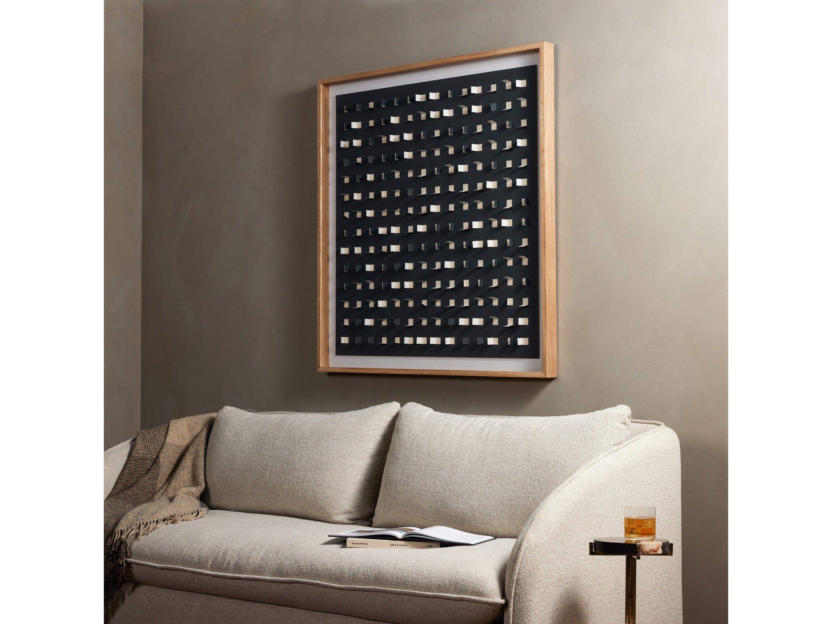 Four Hands Art Studio See Through Dark Shadow by FH Art Studio Vertical Grain White Oak Canvas Wall Art