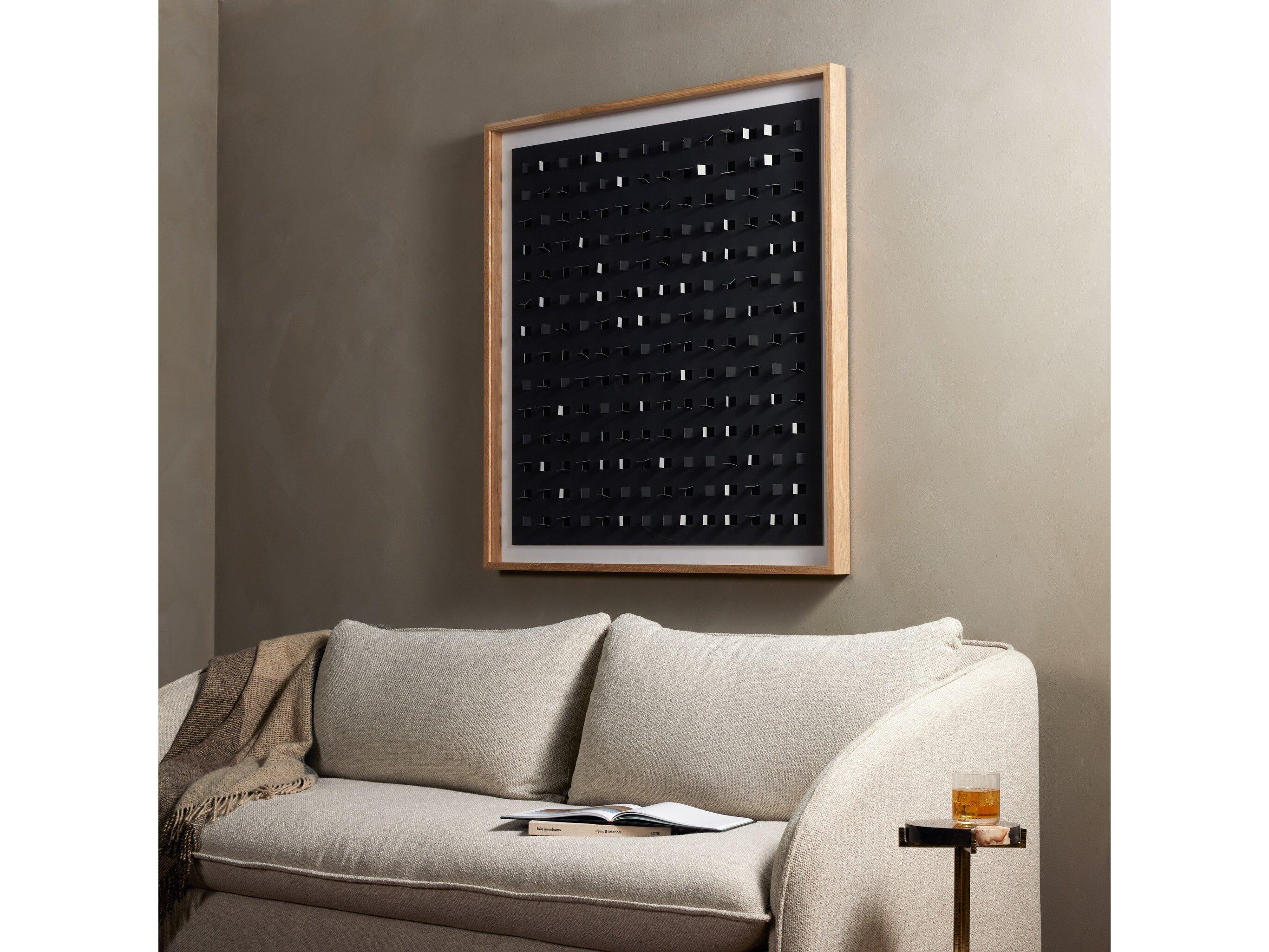 Four Hands Art Studio See Through Raven by FH Art Studio Vertical Grain White Oak Canvas Wall Art