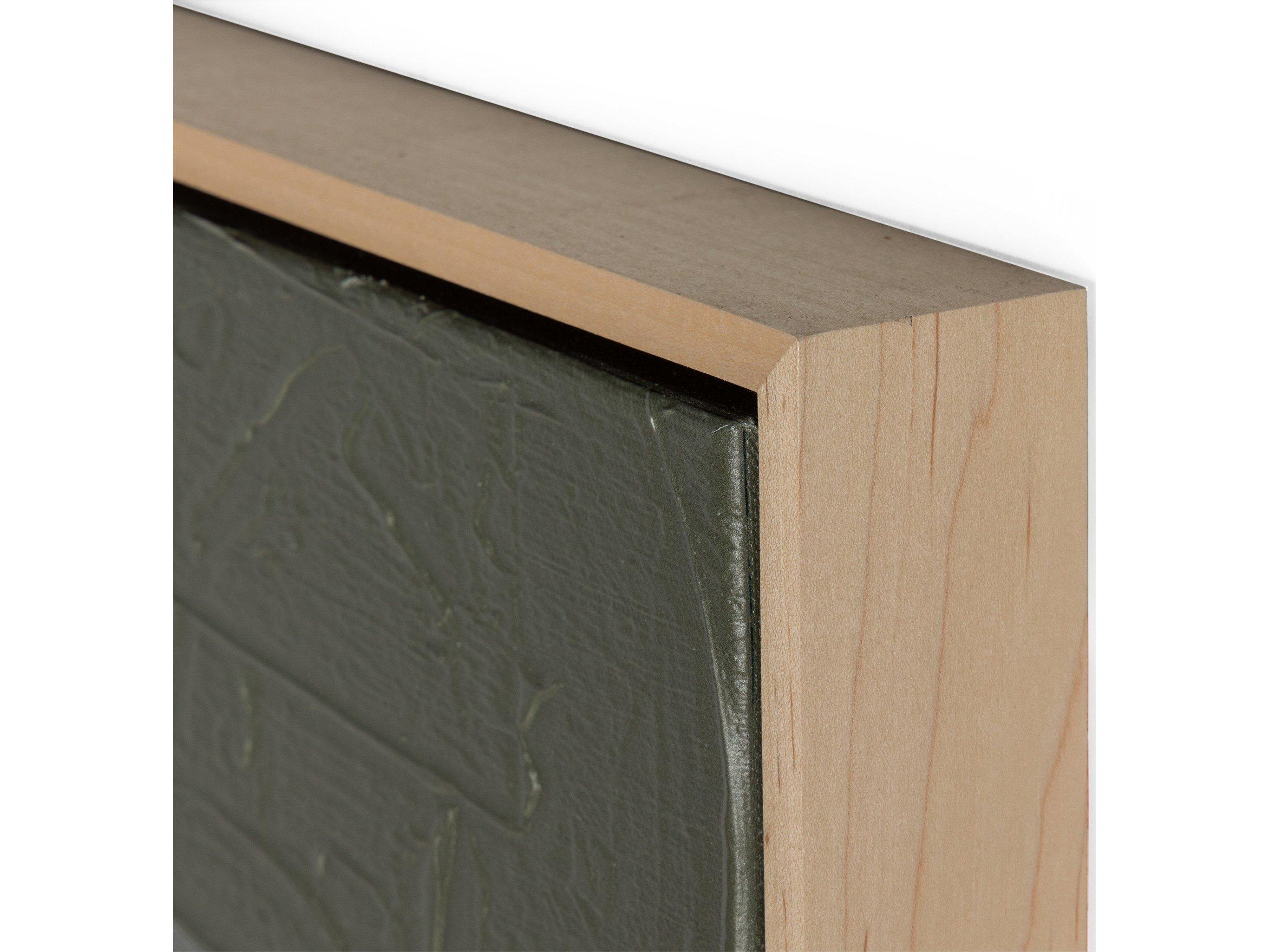 Four Hands Art Studio Free Form Lines I Olive by The Holly Collective Natural Maple Floater Canvas Wall Art