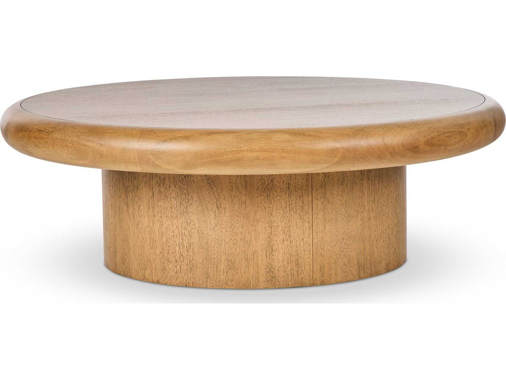Four Hands Bolton Zach Round Burnished Parawood Veneer Coffee Table