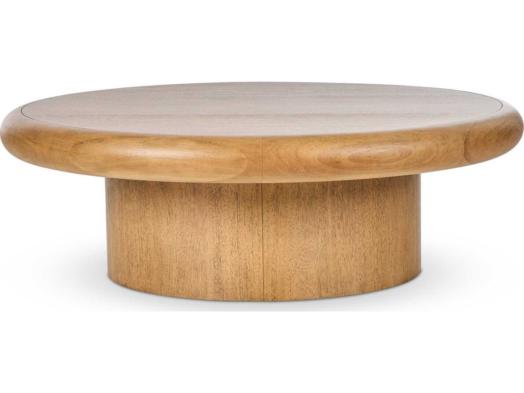 Four Hands Bolton Zach Round Burnished Parawood Veneer Coffee Table