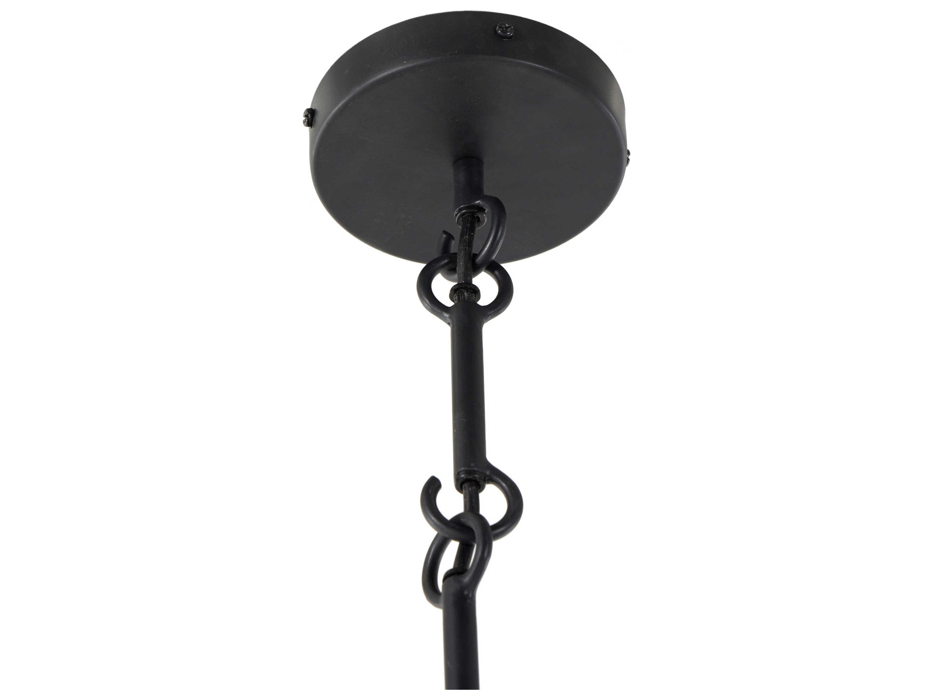 Four Hands Hutton 1-Light Matte White Plaster Antiqued Iron Pendant