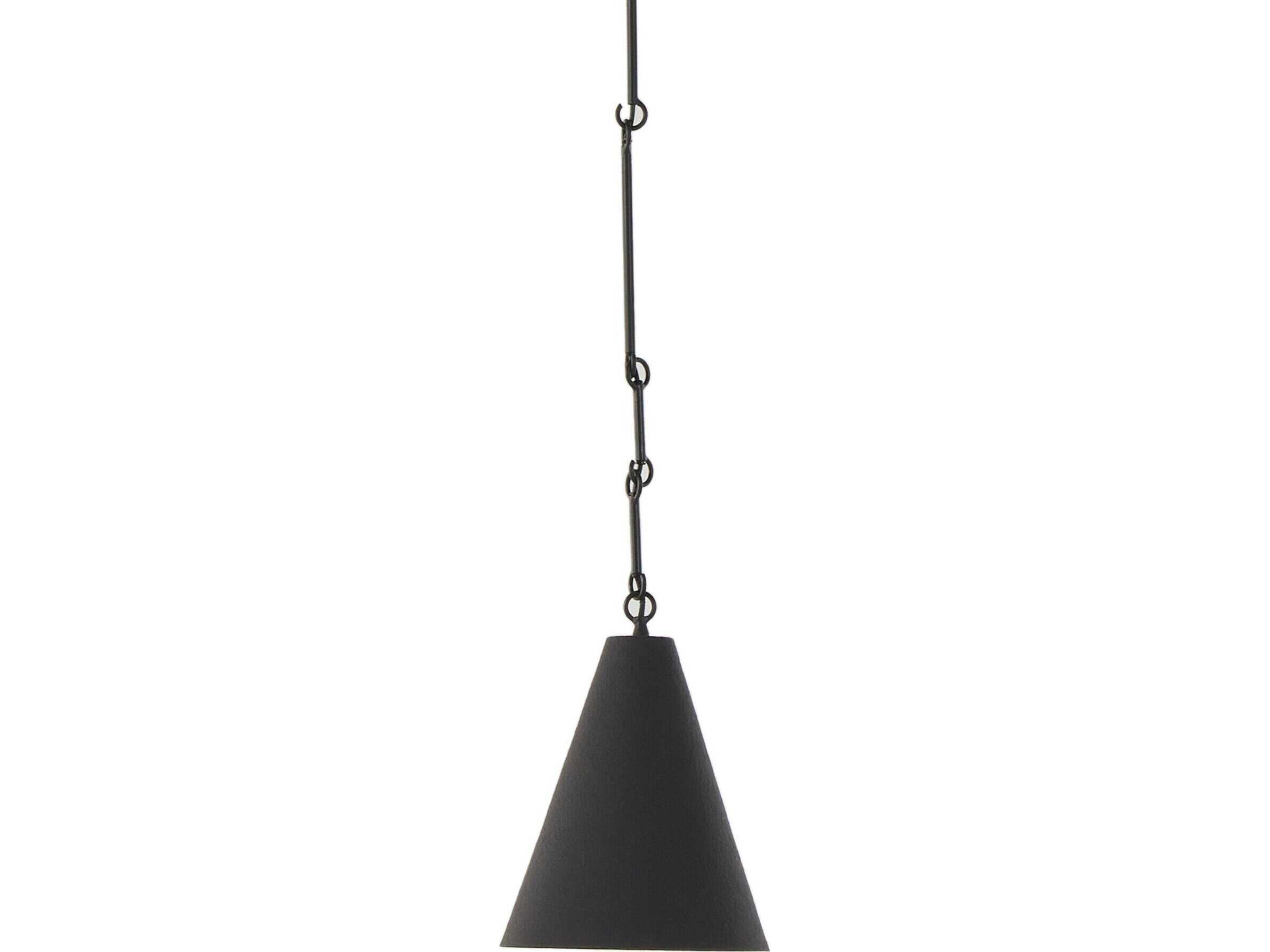 Four Hands Hutton Grazia Matte Black Plaster Mini Pendant