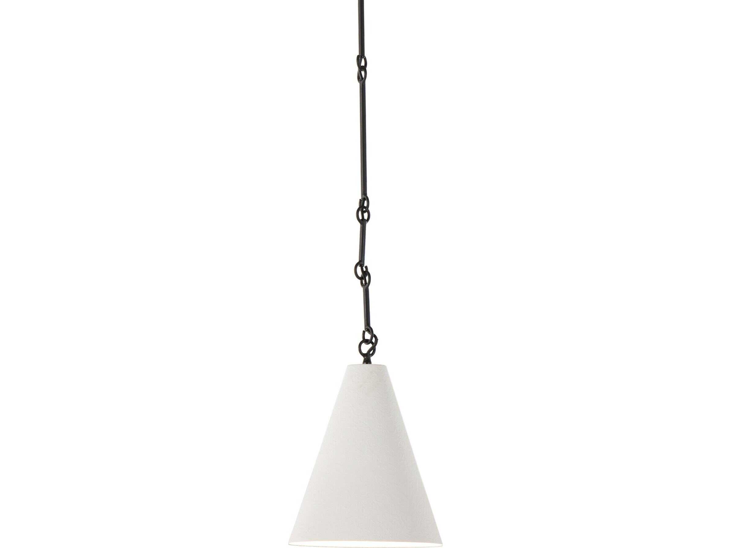 Four Hands Hutton Grazia Matte White Plaster Mini Pendant