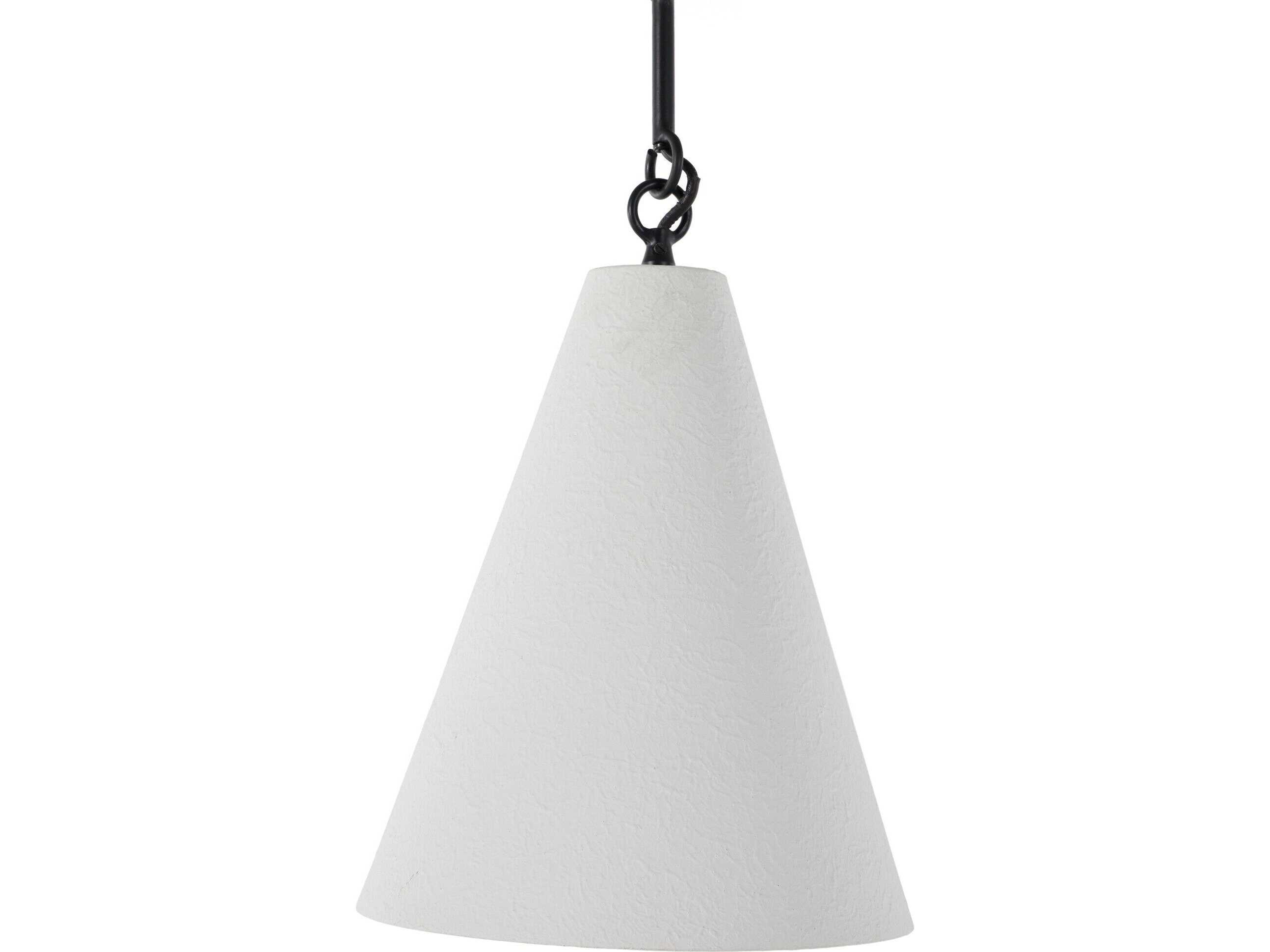 Four Hands Hutton Grazia Matte White Plaster Mini Pendant