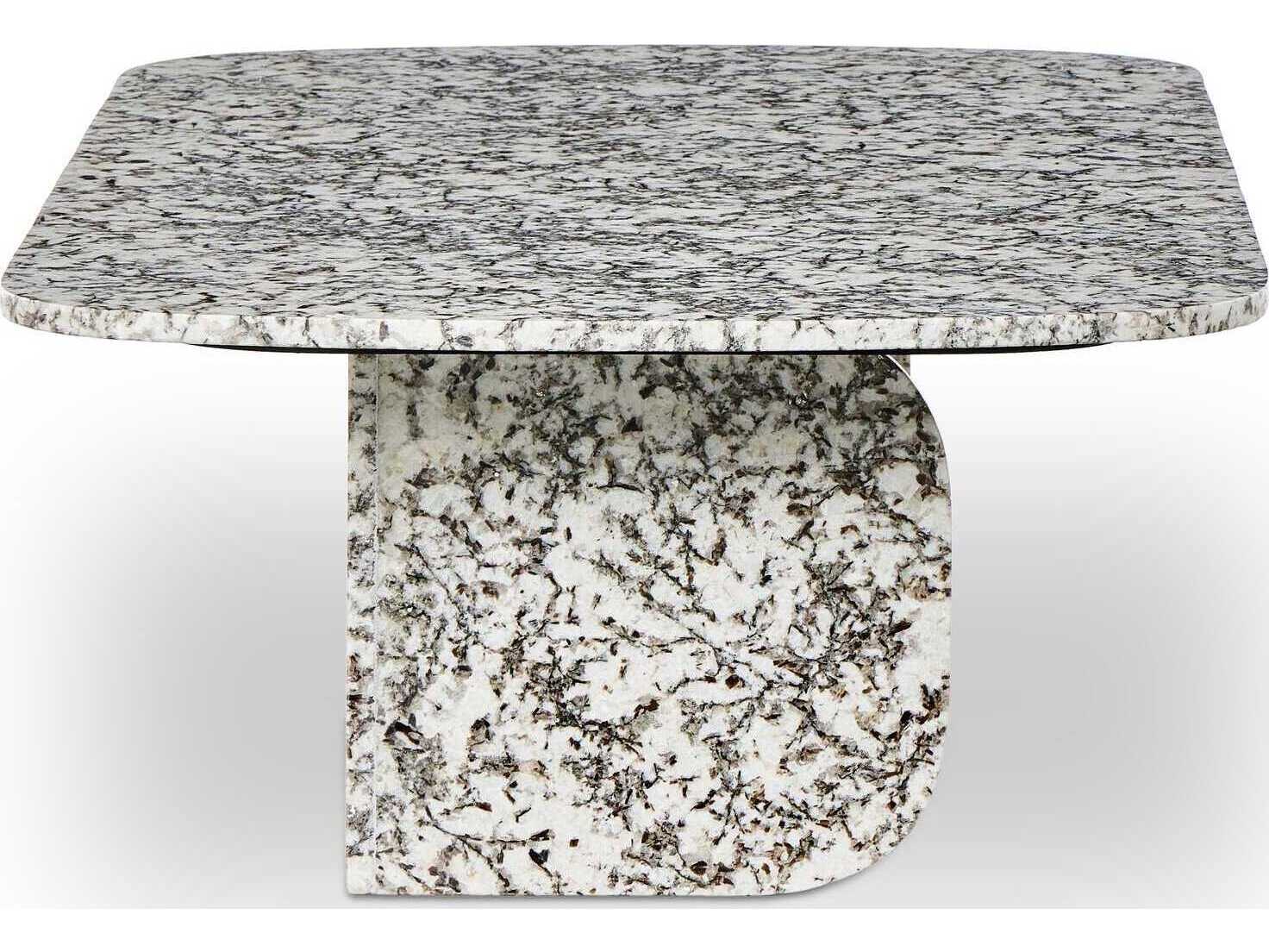 Four Hands Marlow Oval Speckled Black Marble Coffee Table