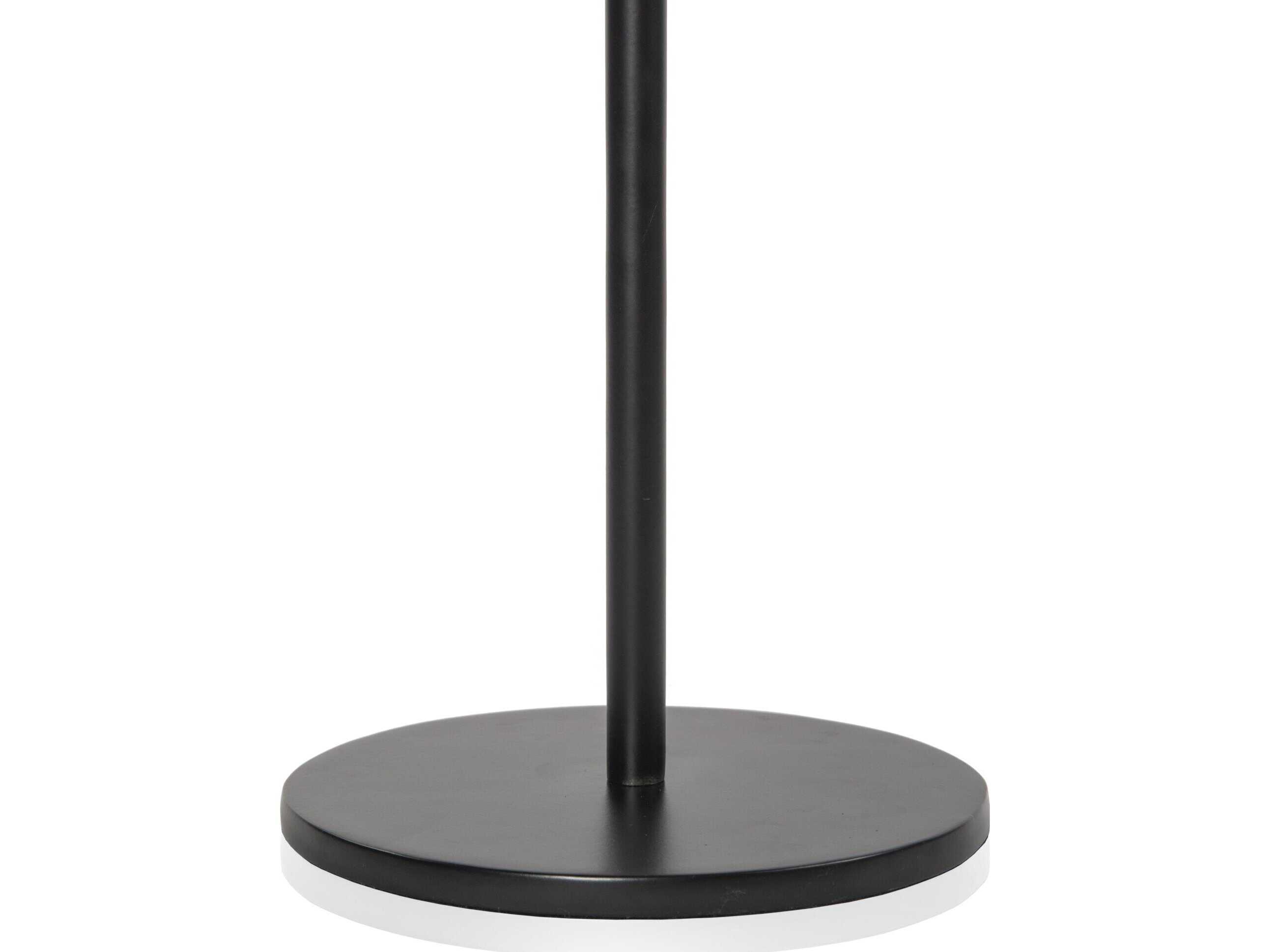 Four Hands Marlow Vinia Oval Light Blue Cast Glass Iron Matte Black End Table