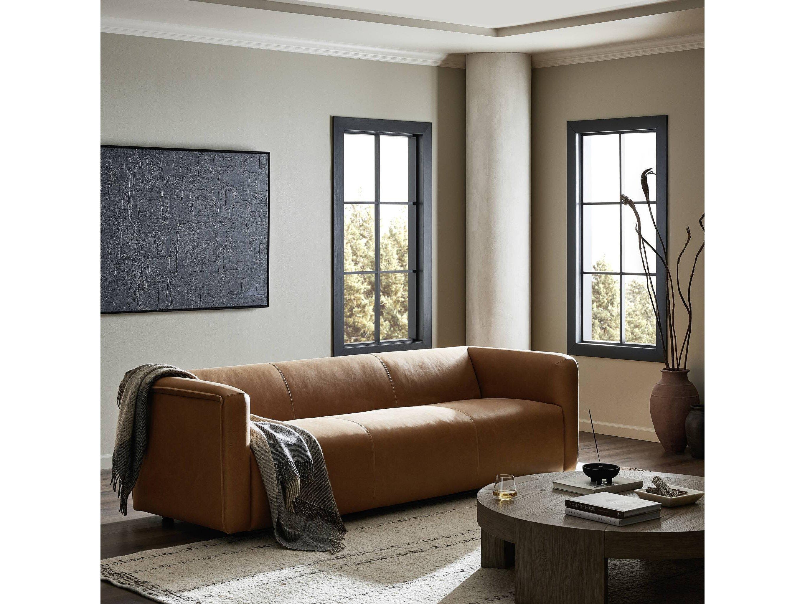 Four Hands Kensington Wellborn Palermo Cognac Sofa