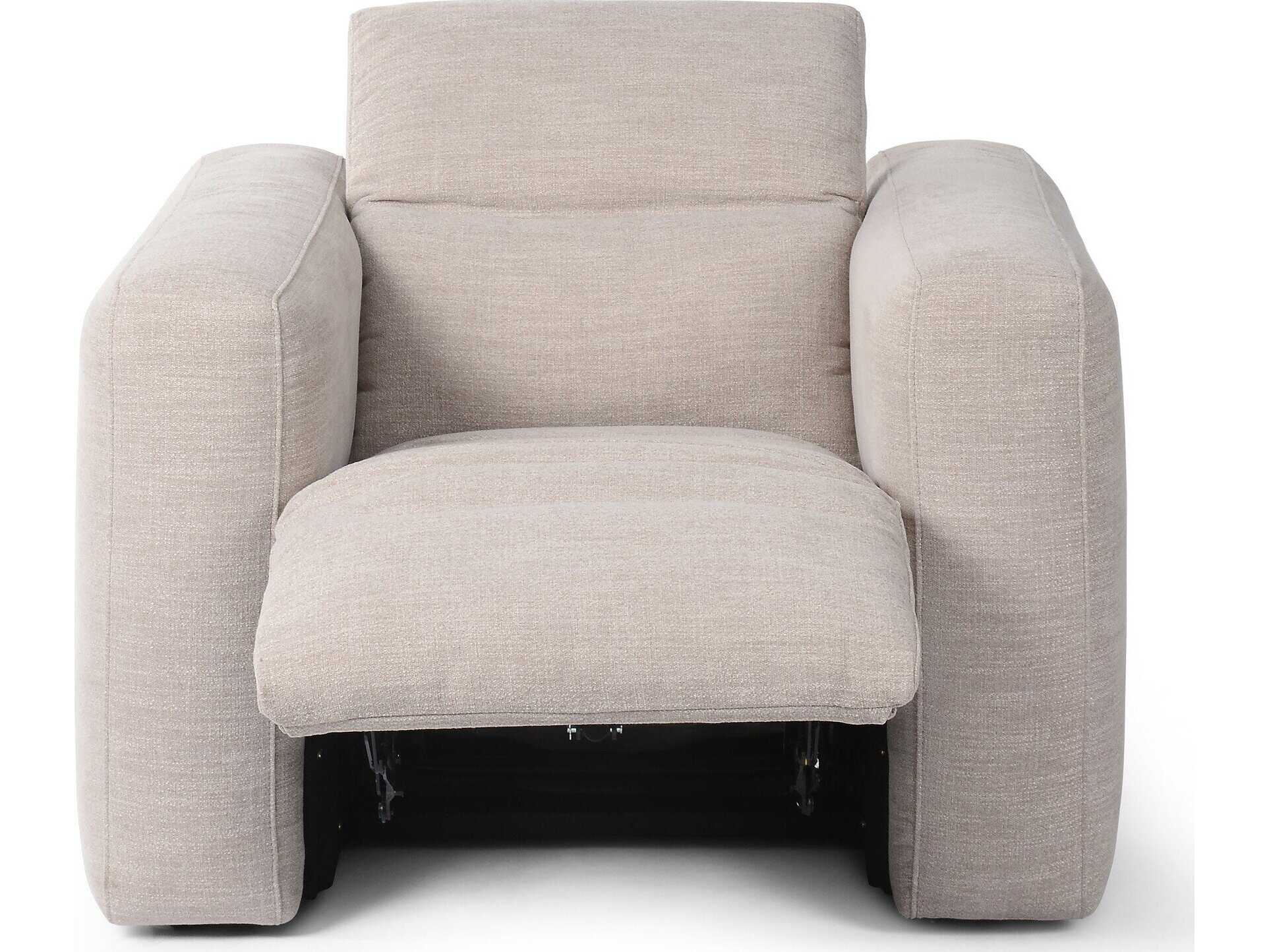 Four Hands Norwood Laken Stone Gray Upholstered Recliner