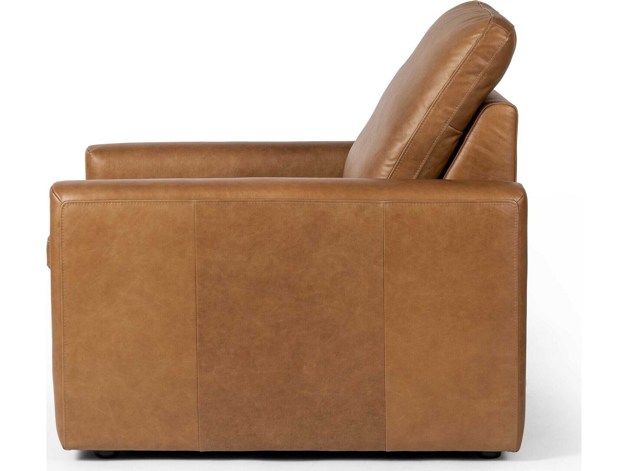 Four Hands Norwood Tillery Sonoma Butterscotch Leather Power Recliner Accent Chair