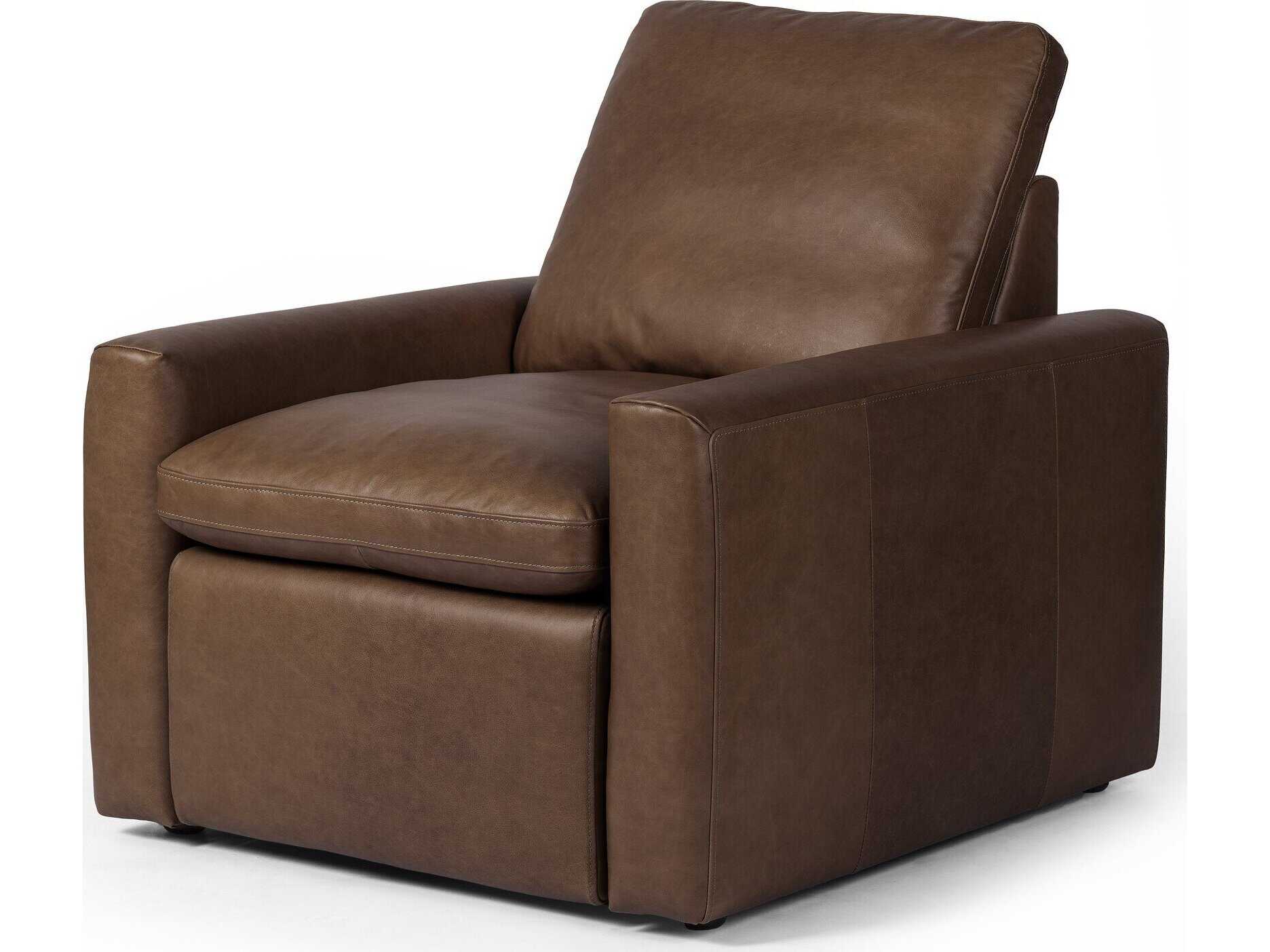 Four Hands Norwood Tillery Sonoma Coco Leather Power Recliner Accent Chair