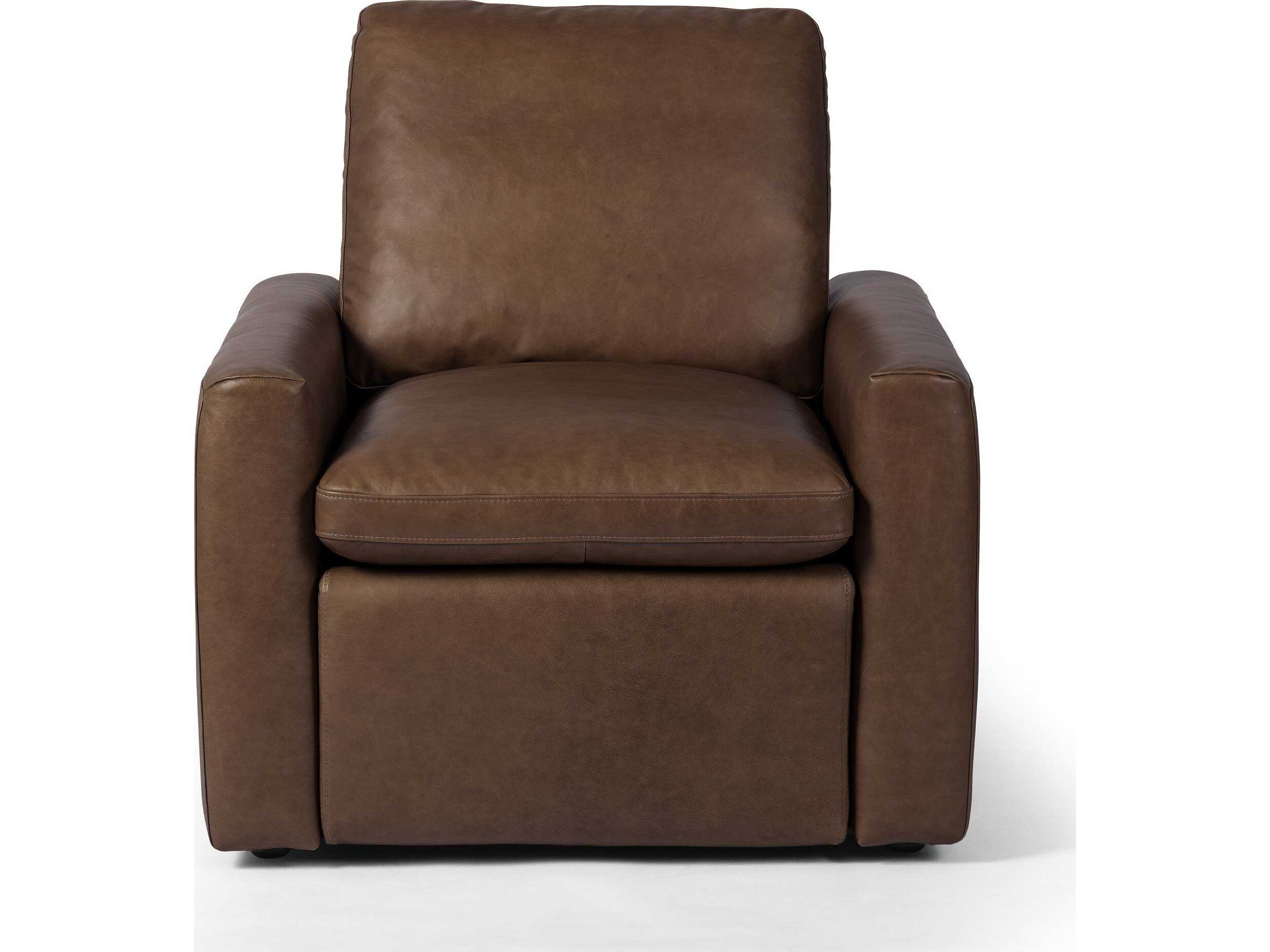 Four Hands Norwood Tillery Sonoma Coco Leather Power Recliner Accent Chair