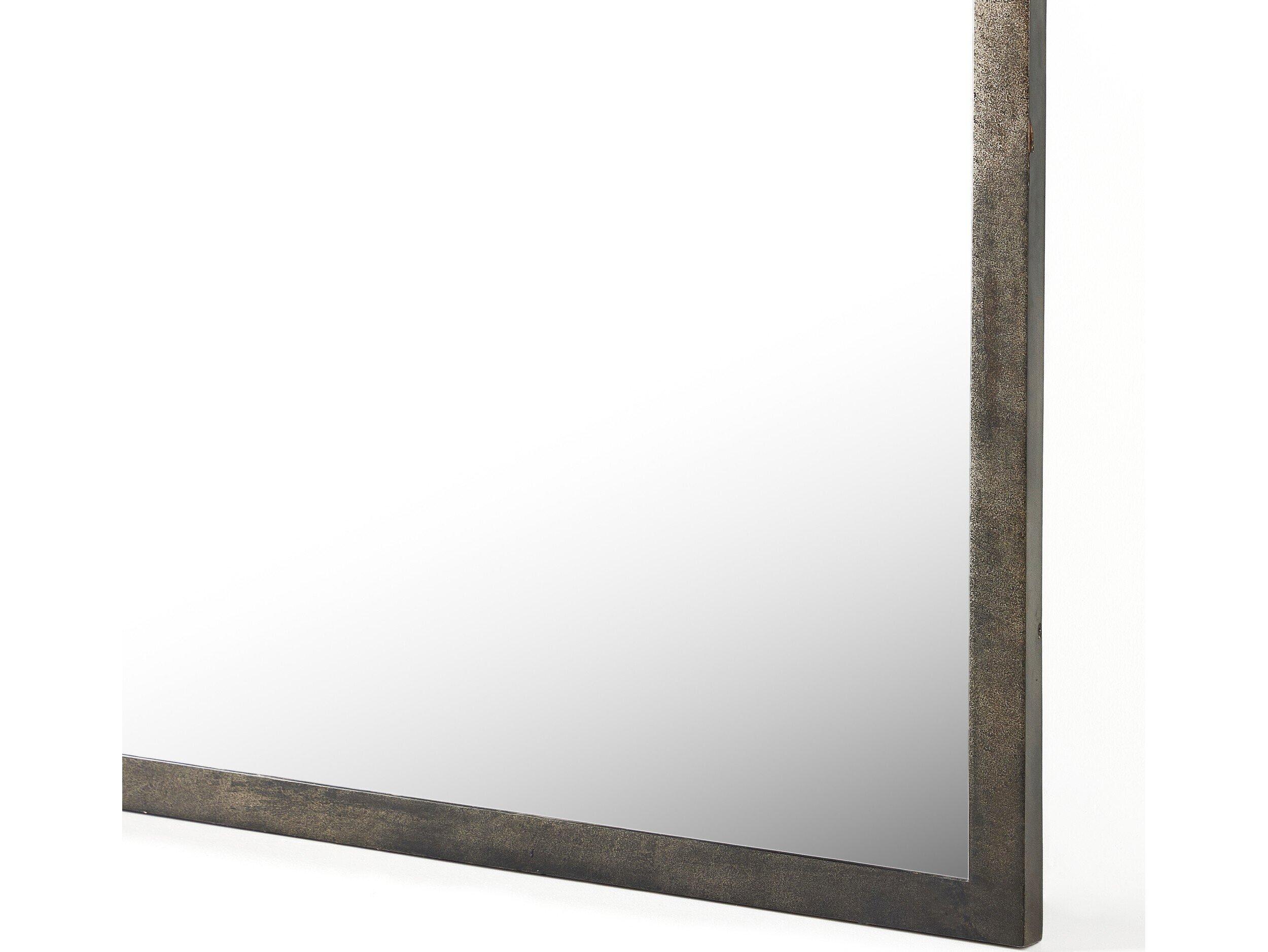 Four Hands Marlow Troyes Rectangular Burnished Charcoal Floor Mirror