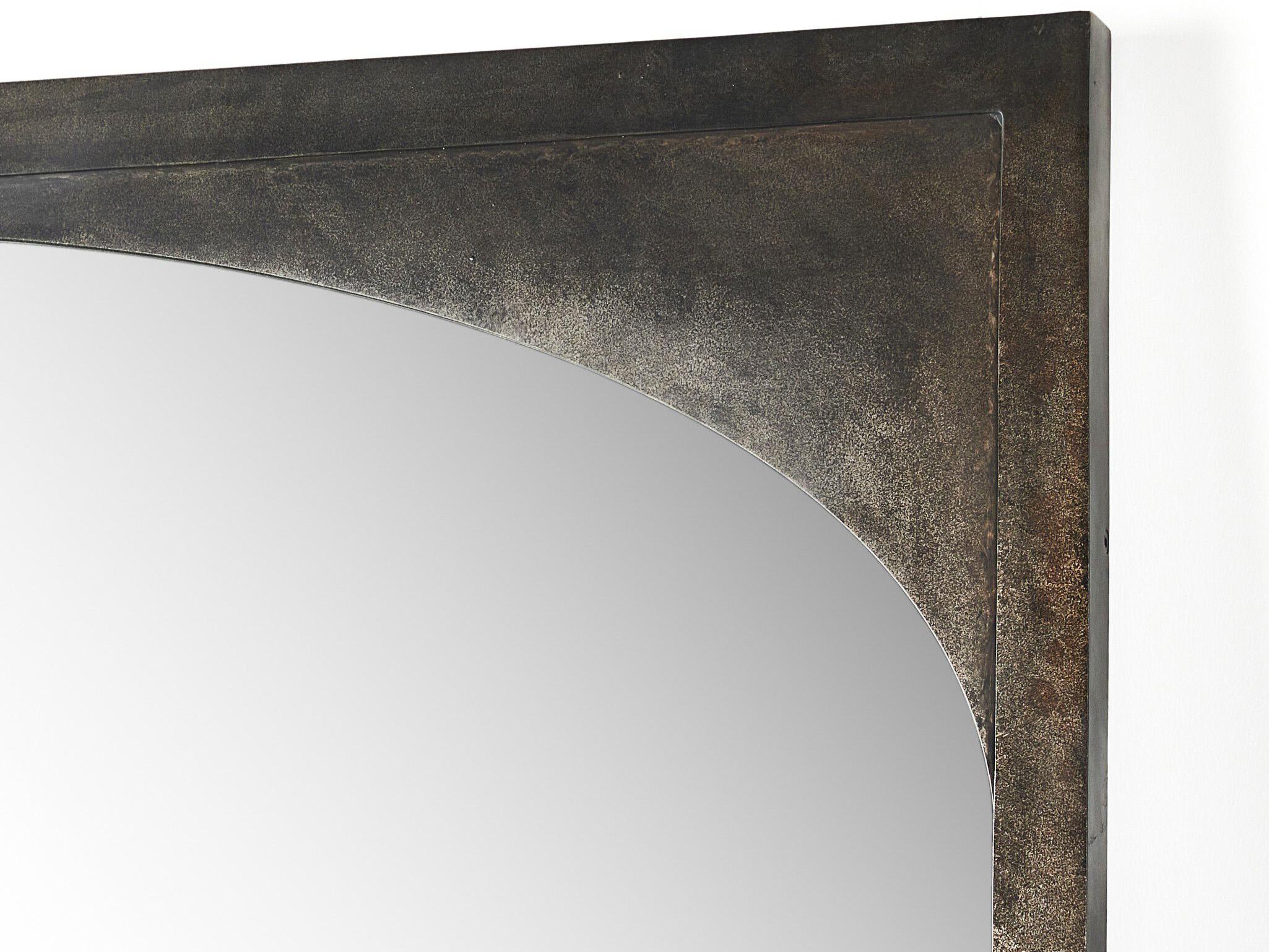 Four Hands Marlow Troyes Rectangular Burnished Charcoal Floor Mirror