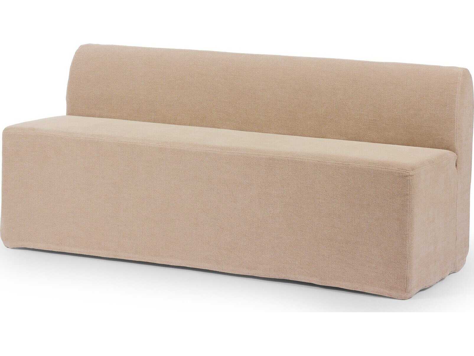 Four Hands Norwood Broadway Canvas Beige Upholstered Accent Bench