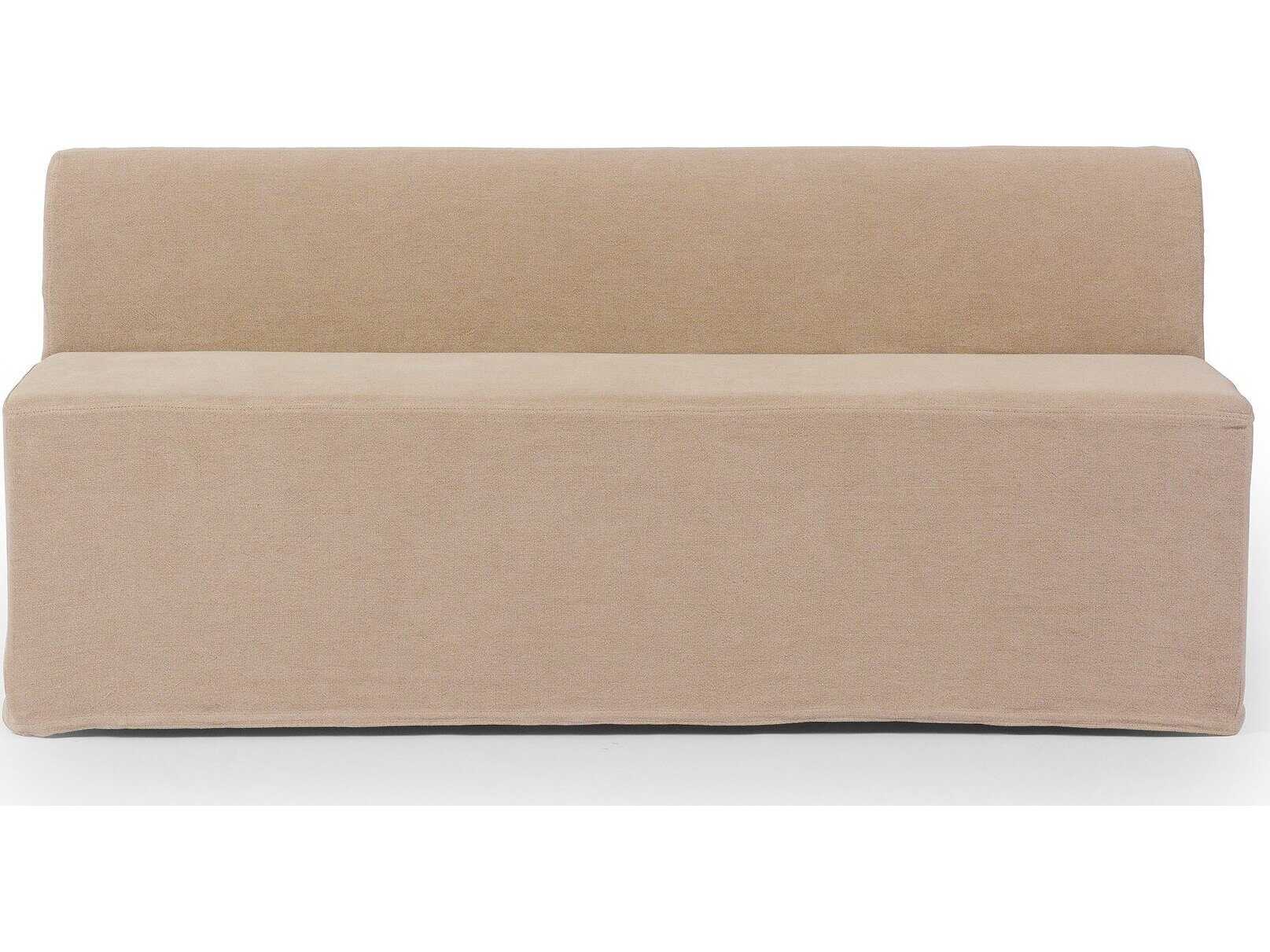 Four Hands Norwood Broadway Canvas Beige Upholstered Accent Bench