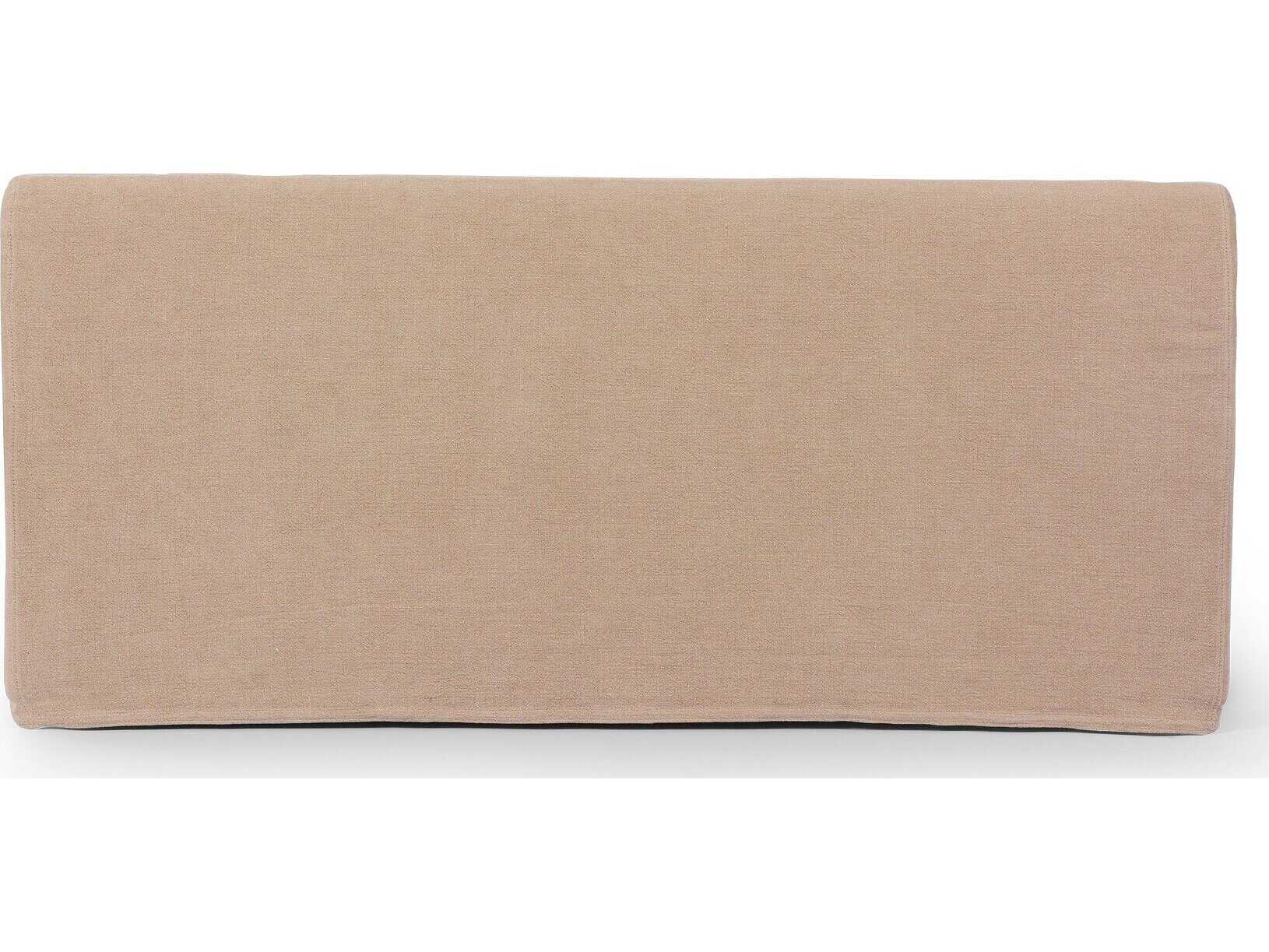 Four Hands Norwood Broadway Canvas Beige Upholstered Accent Bench